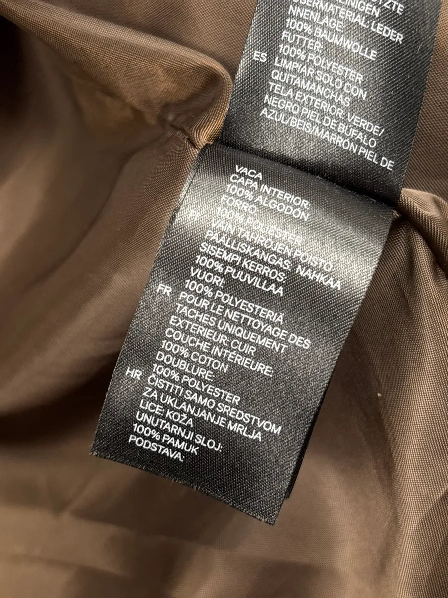 AW2012 Maison Margiela H&M Brown Leather Patchwork Belt Leather Jacket EorGokvH 14