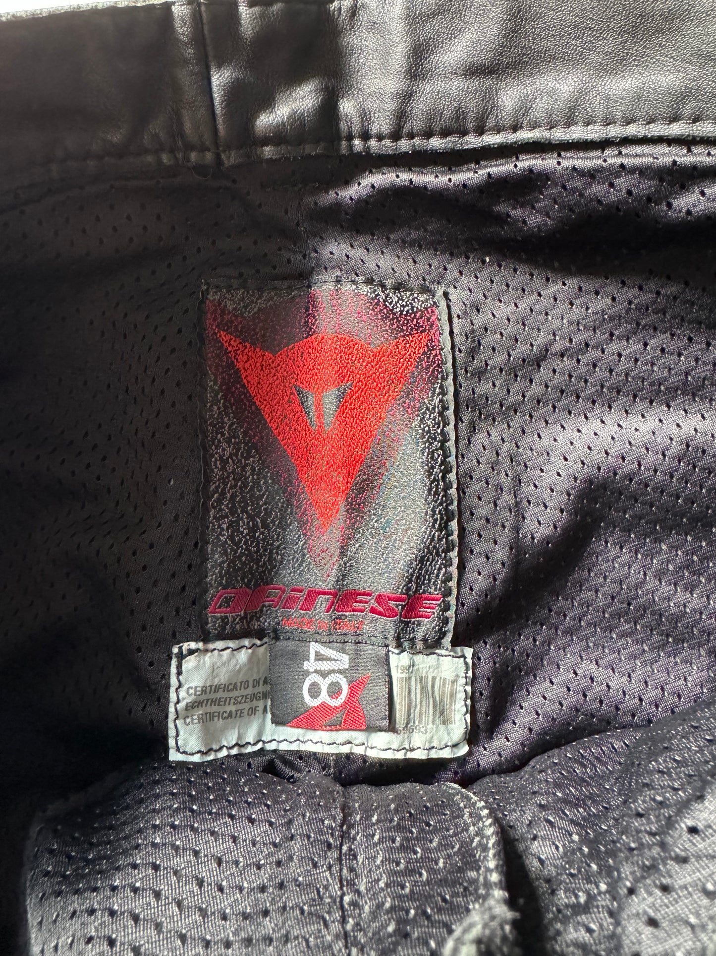 Dainese Black Moto Biker Leather Pants (S) - 8