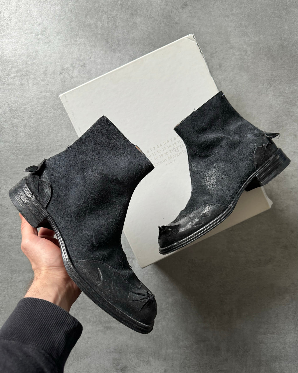 SS2021 Maison Margiela Black Destructured Boots  (40) - 1