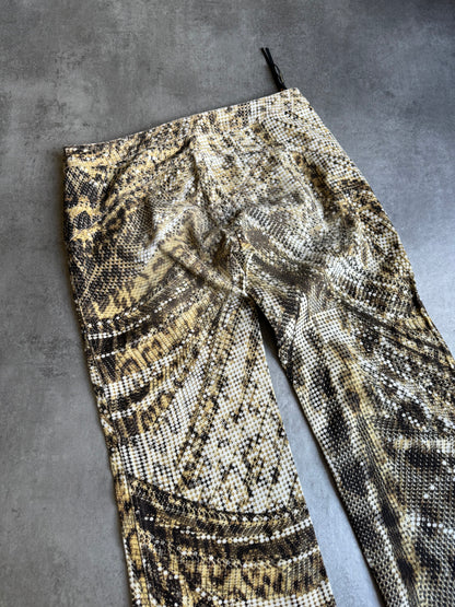 SS2003 Roberto Cavalli Luxurious Leopard Print Pants (S/M) - 9