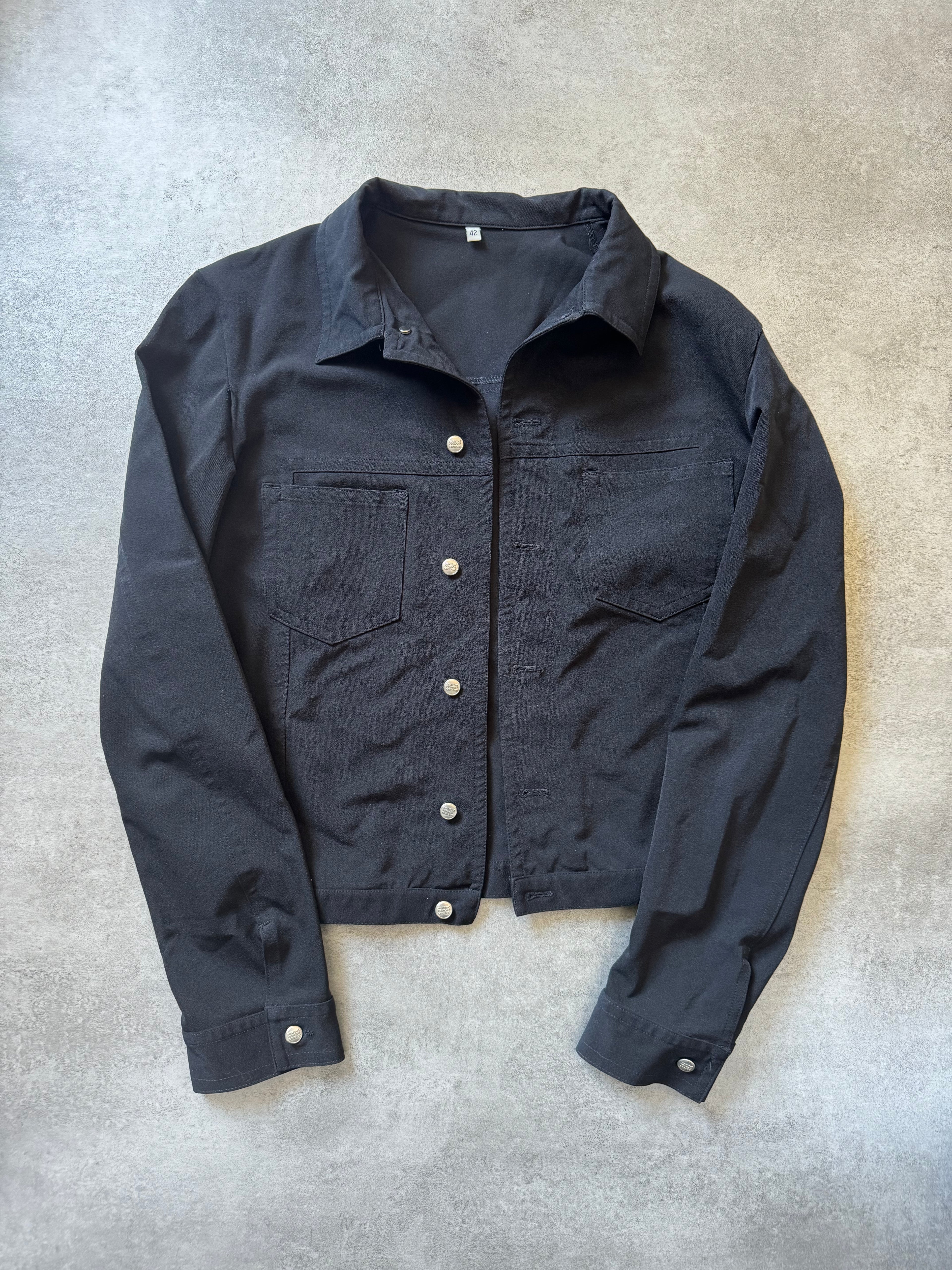 2000s Marithé + François Girbaud Black Light Trucker Jacket (XS) - 8