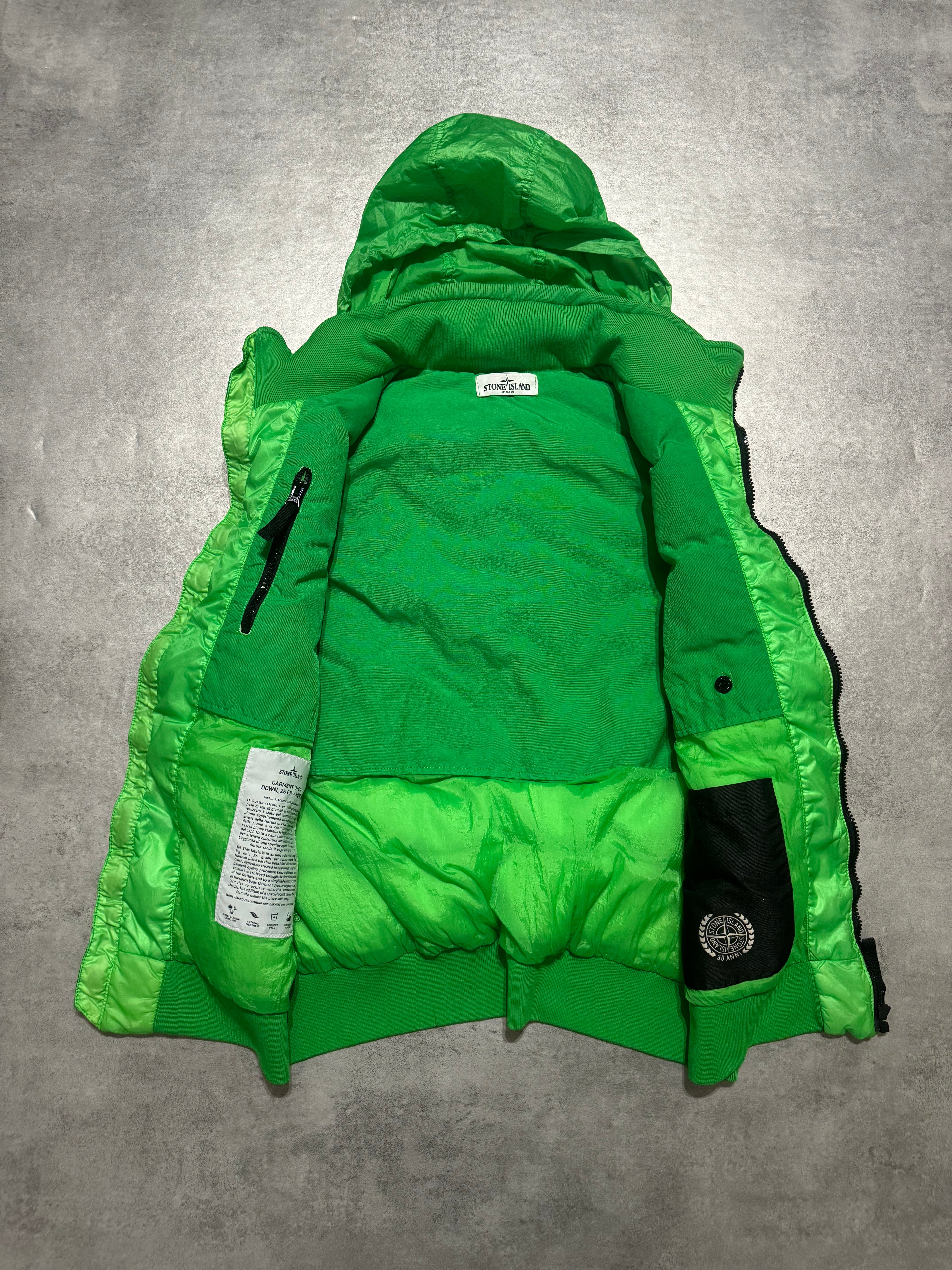 AW2012 Stone Island Green Bodywarmer Puffer Hooded Jacket (M/L) - 8