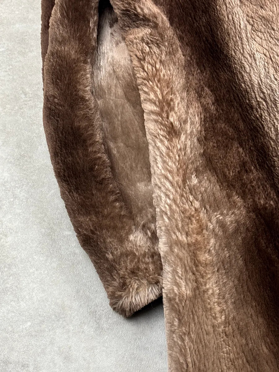 2000s Prada Brown Nutria Fur Double-Breasted Coat ExekqqYq 11
