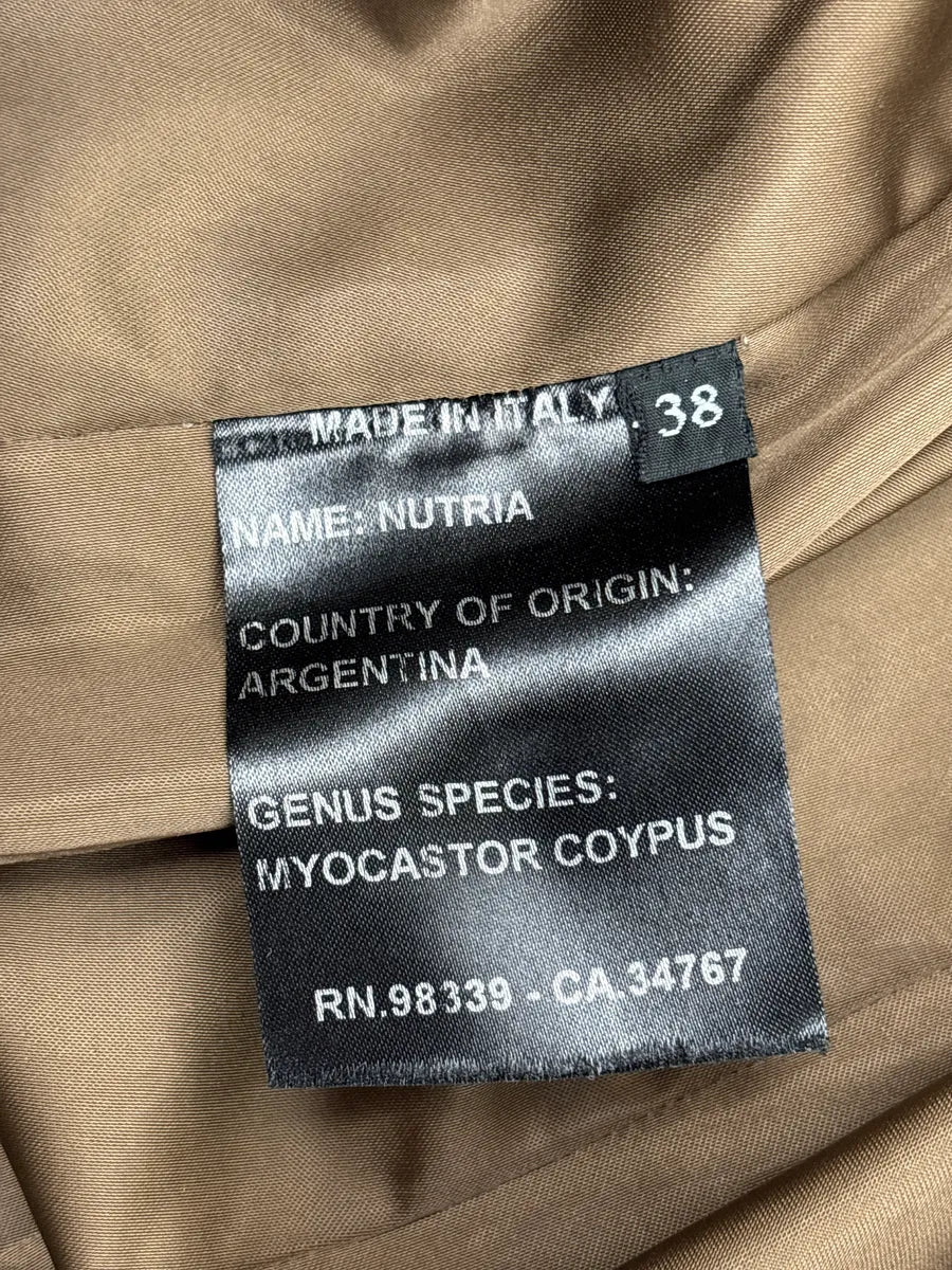 2000s Prada Brown Nutria Fur Double-Breasted Coat ExekqqYq 13