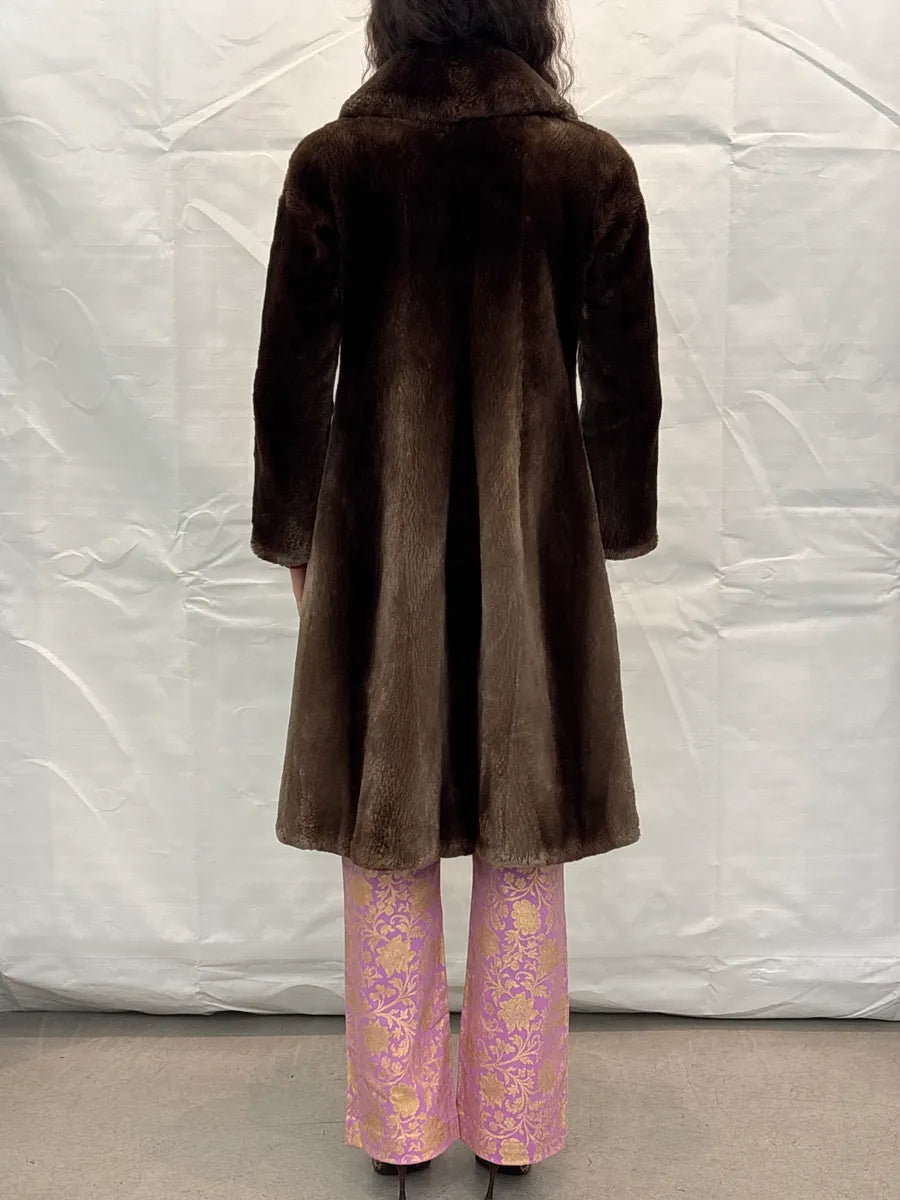 2000s Prada Brown Nutria Fur Double-Breasted Coat ExekqqYq 2