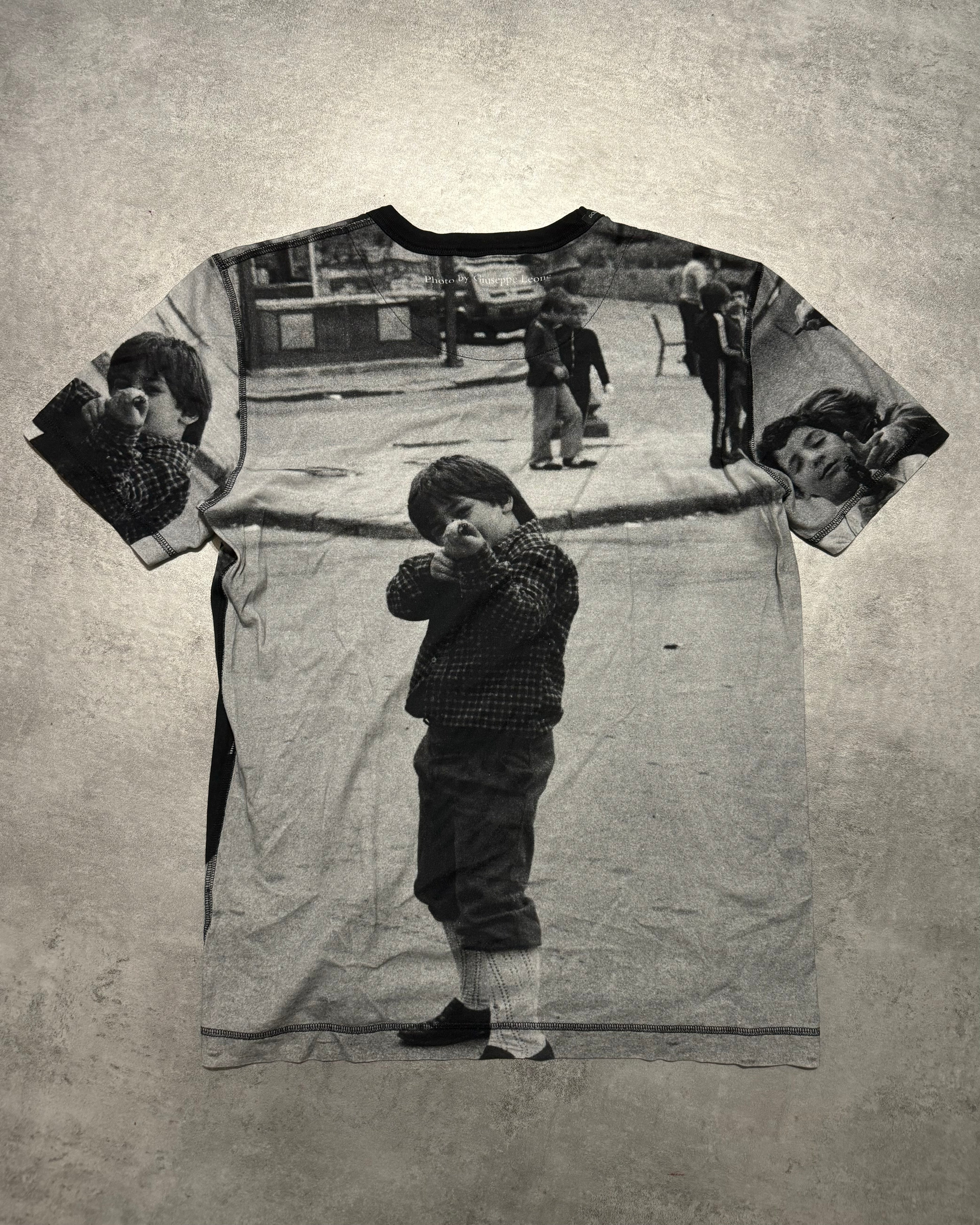 Dolce & Gabbana Black & White Rebel Young Children Tee-Shirt (S) - 2