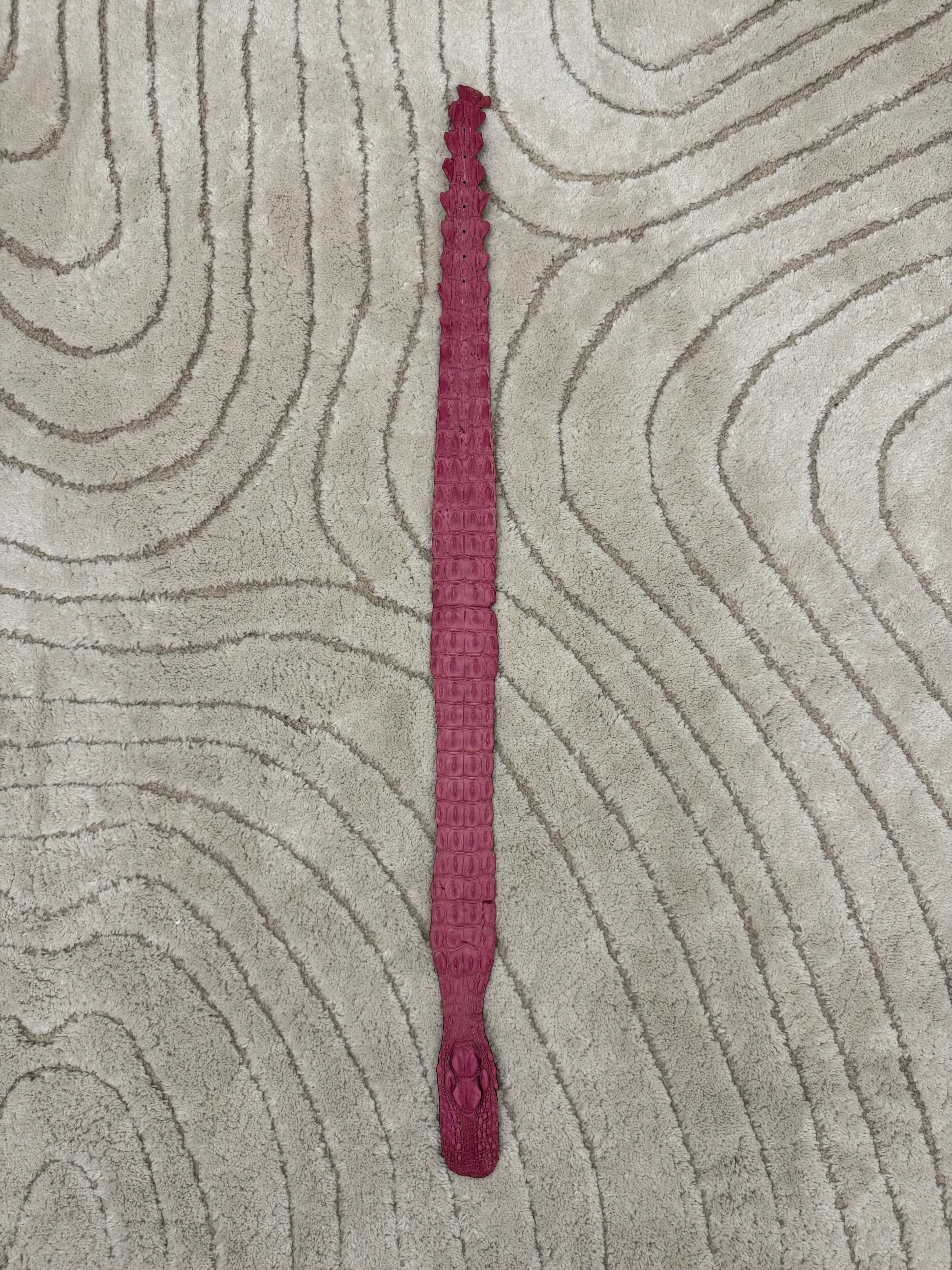 SS2005 ロベルト カヴァリ スウィート ピンク クロコダイル レザー ベルト