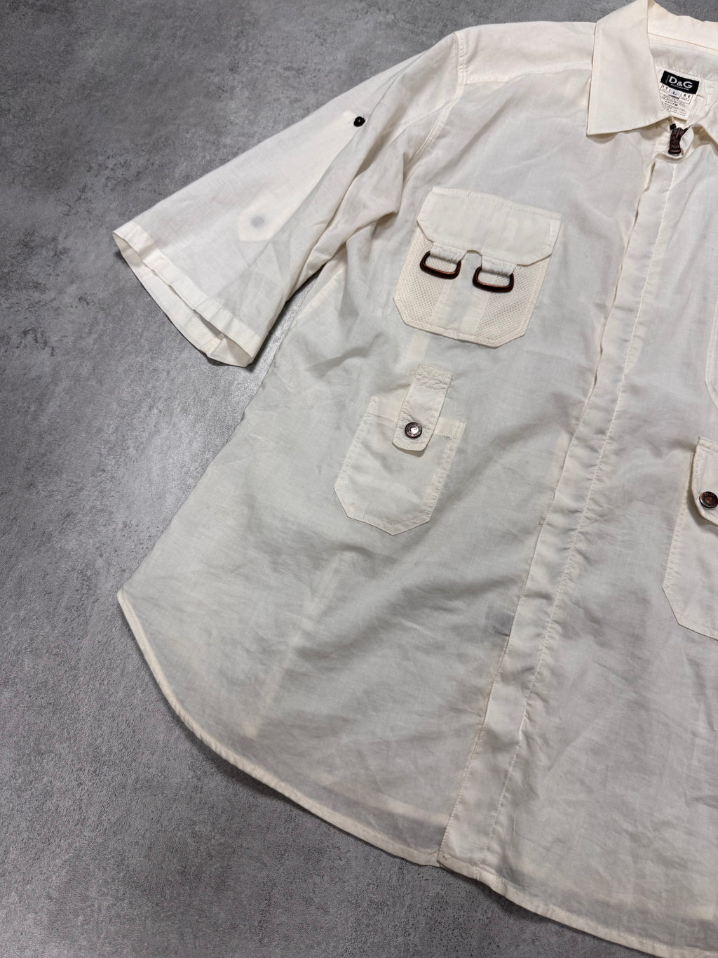 2000s Dolce & Gabbana Cargo Army White Shirt