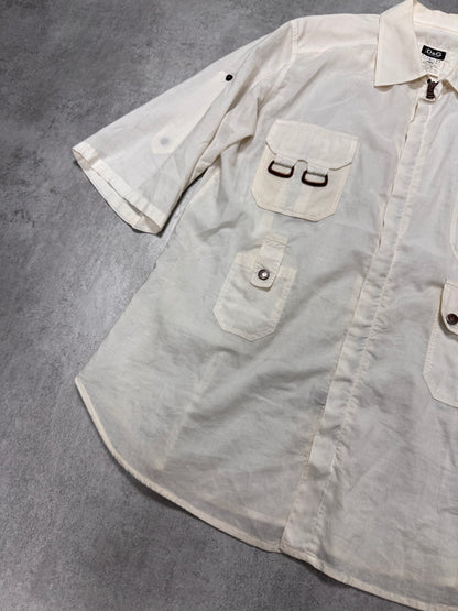 2000s Dolce & Gabbana Cargo Army White Shirt (L)