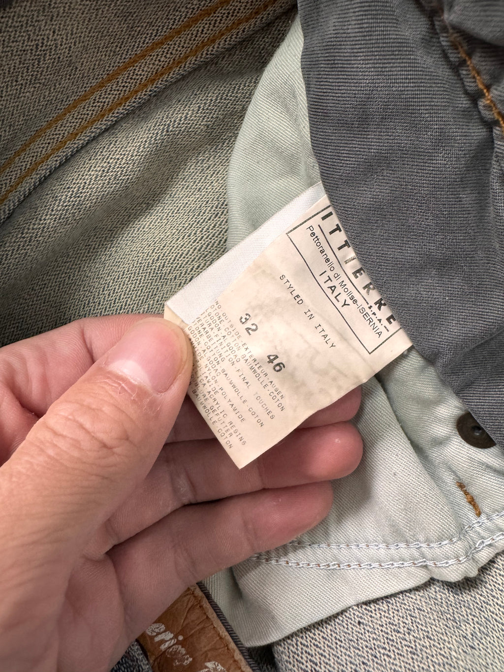 AW2003 Dolce & Gabbana Double-Waisted Sun Faded Denim Cargo Jeans