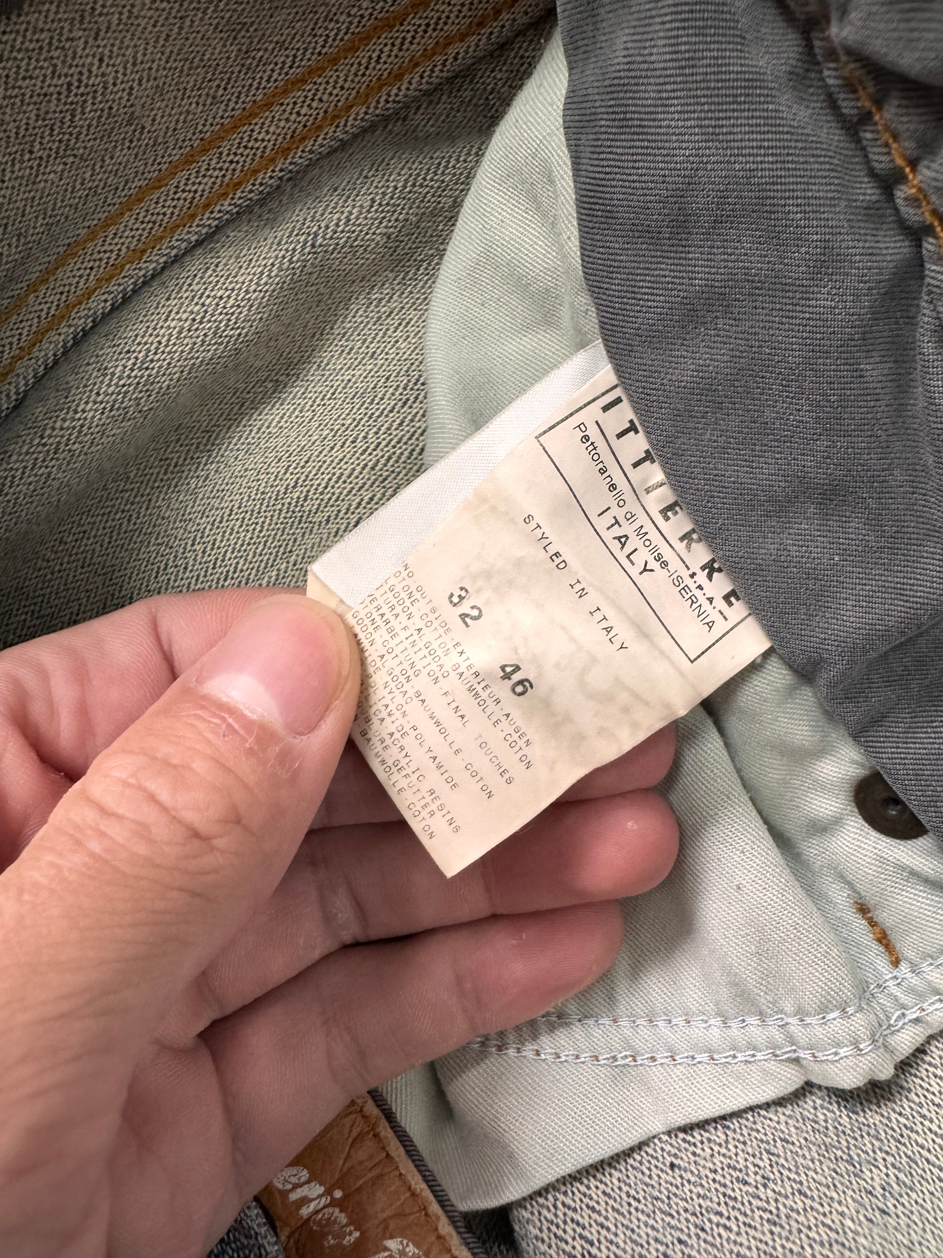 AW2003 Dolce & Gabbana Double-Waisted Sun Faded Denim Cargo Jeans