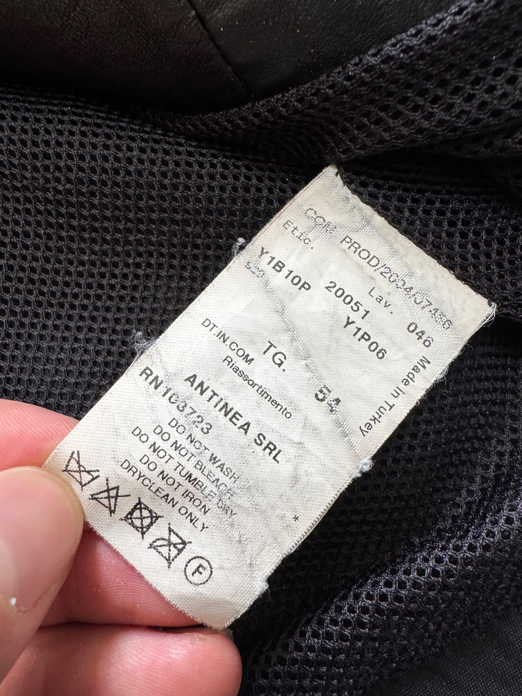 SS2005 Emporio Armani Technical Hybrid Leather Jacket