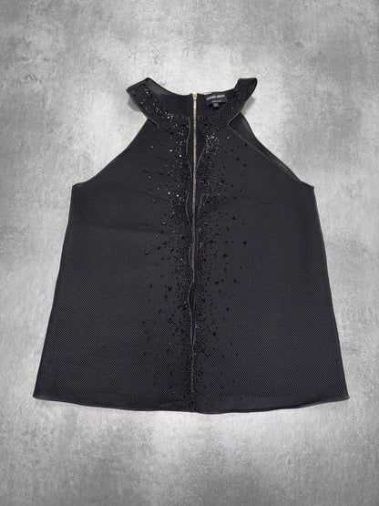 Giorgio Armani Embellished Black Vest (XS)