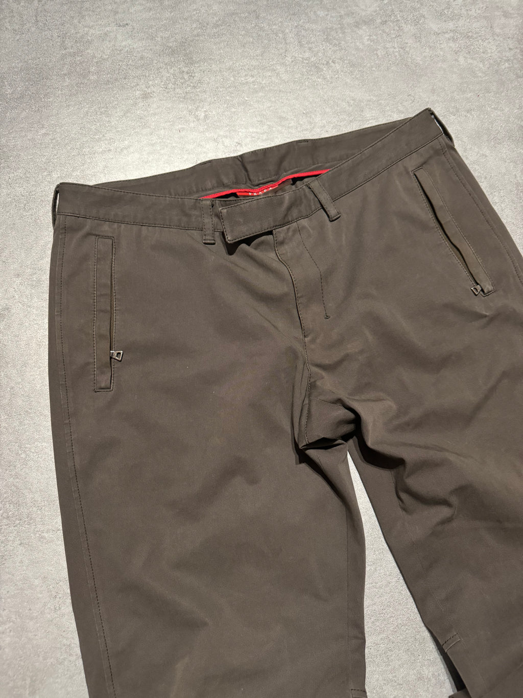 2000s Prada Tactical Linea Rossa Brown Pants (L) - 6
