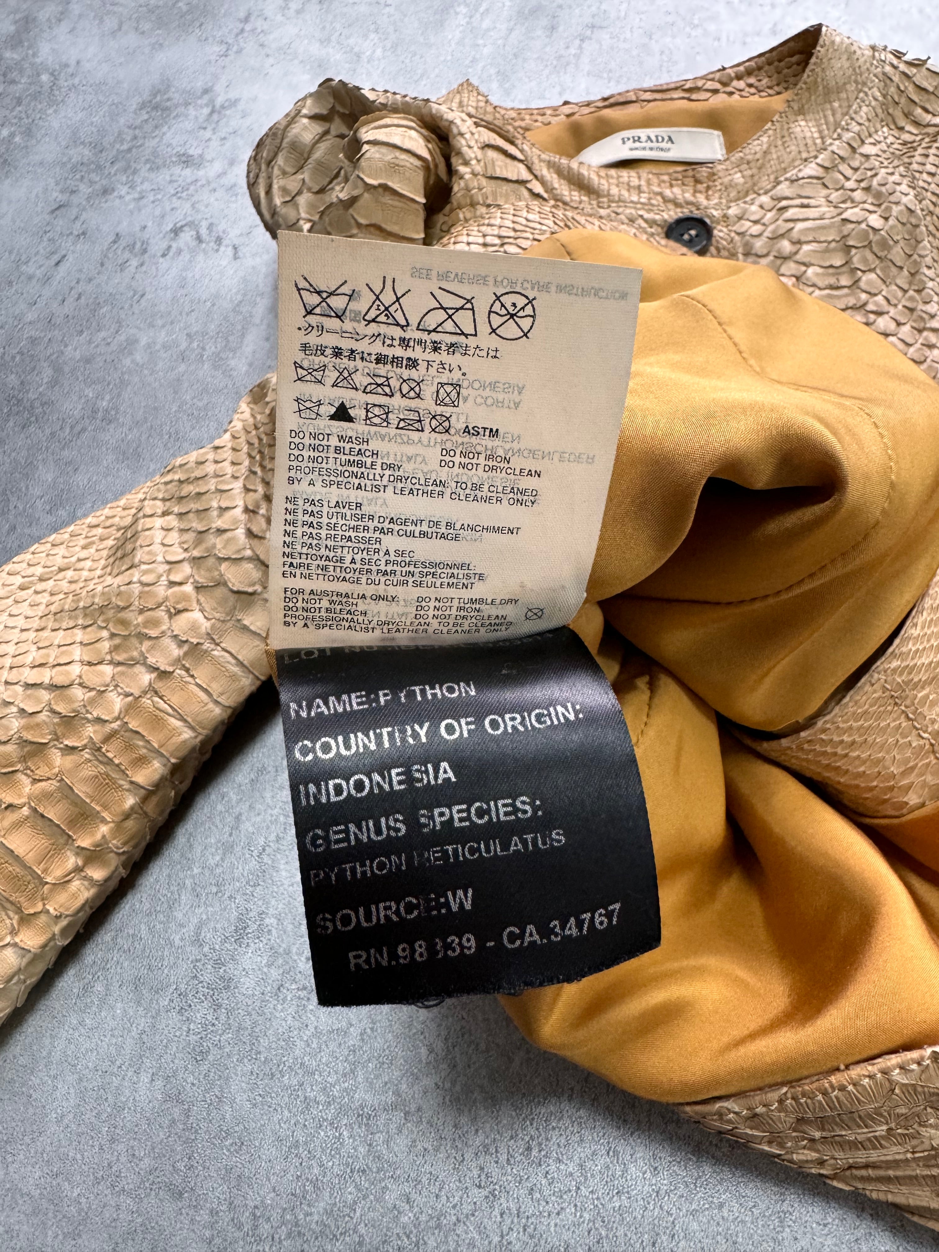 SS2004 Prada Desert Python Leather Jacket (XS)