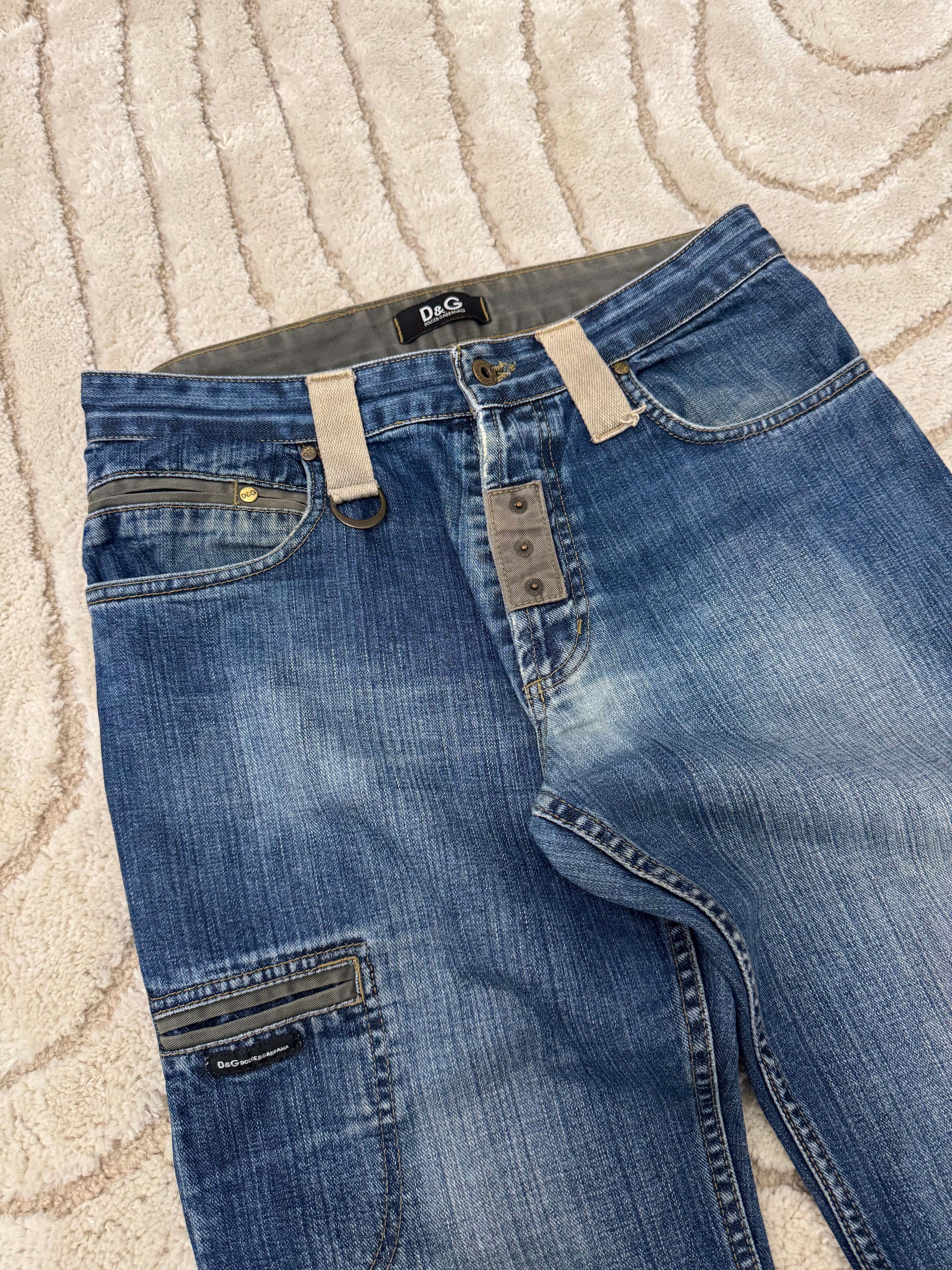 00年代 ドルチェ＆ガッバーナ アーミー カーゴ デニム パンツ (M)