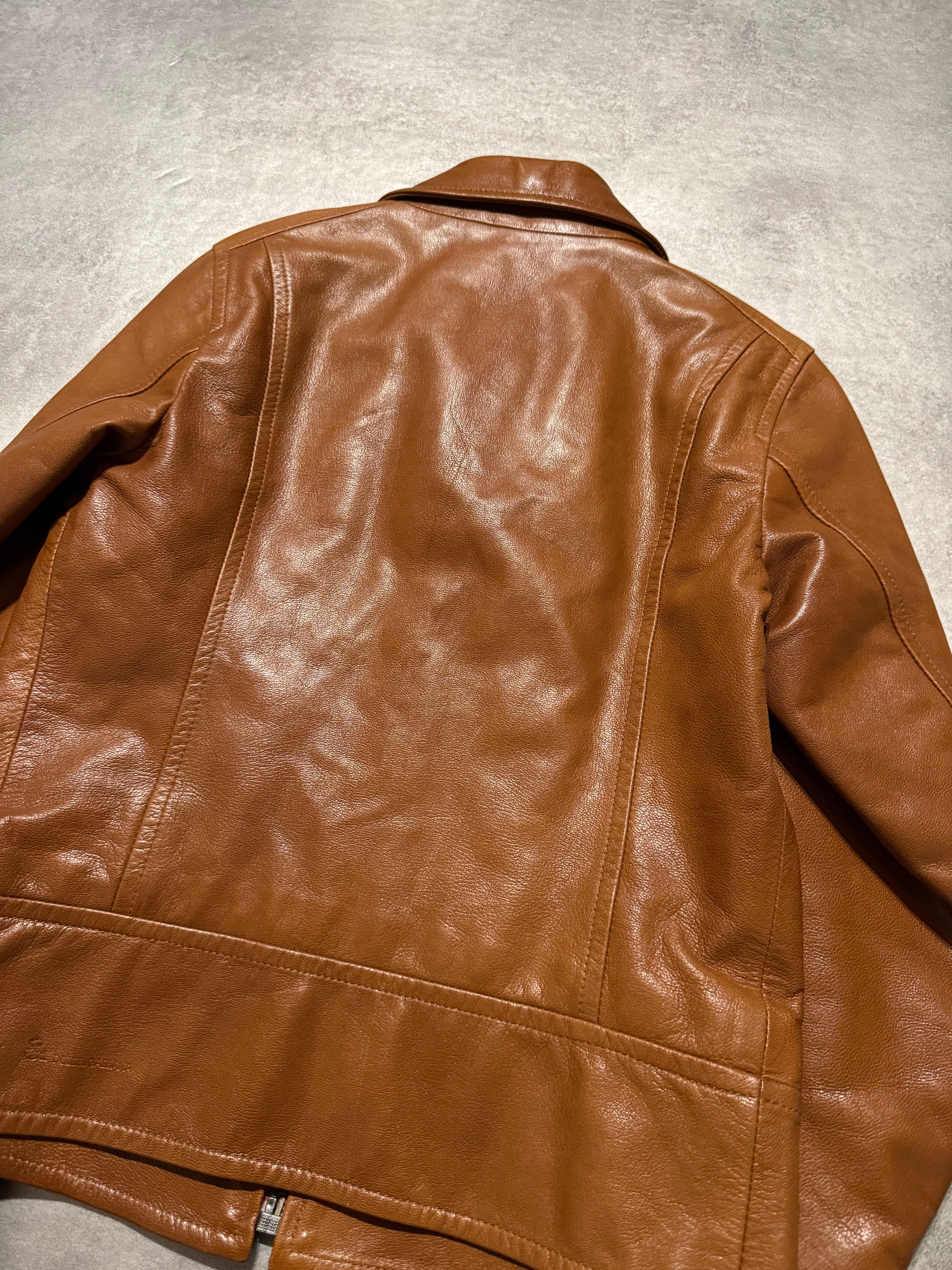 2000s Dolce & Gabbana Camel Leather Jacket