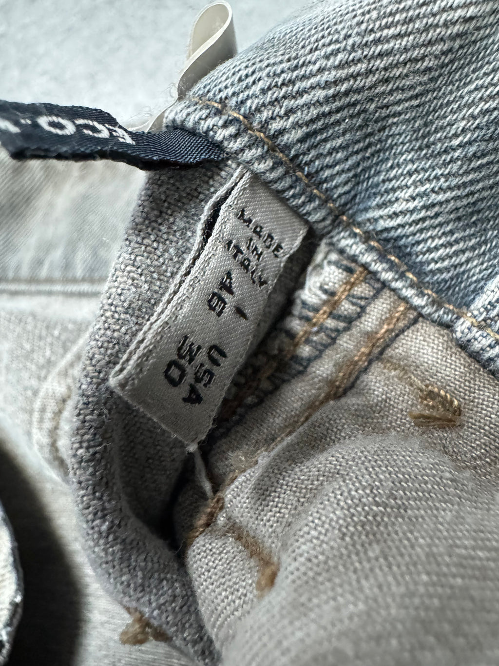 2000s Armani Grey Denim Cargo Jeans