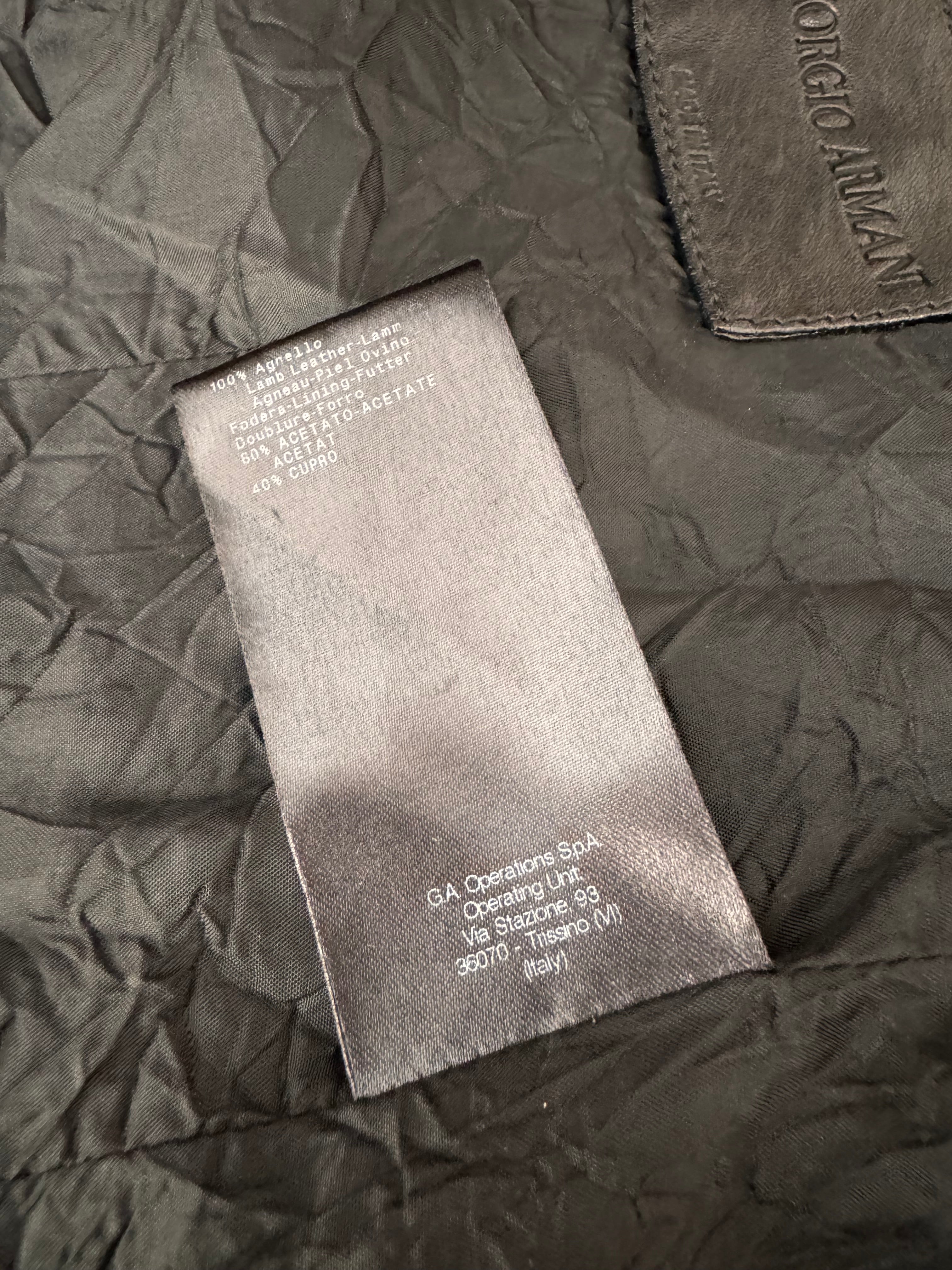 AW2011 Giorgio Armani Black Leather Jacket