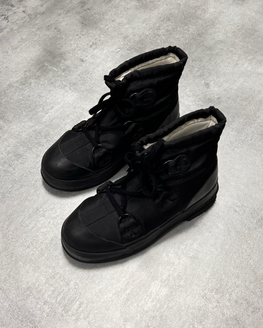 Acne Studios Chunky Lace Up Black Boots