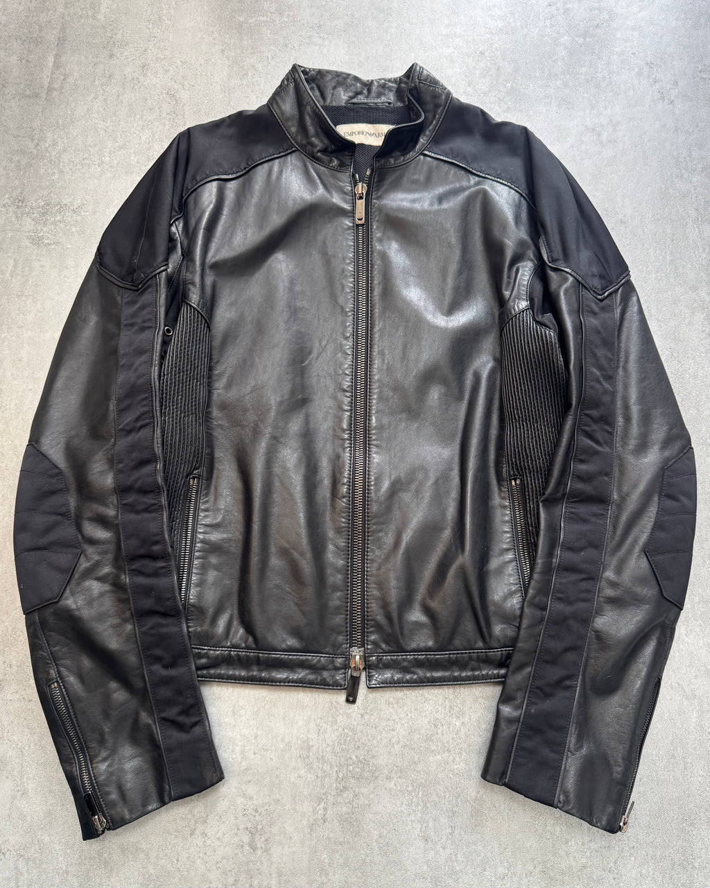 SS2005 Emporio Armani Technical Hybrid Leather Jacket