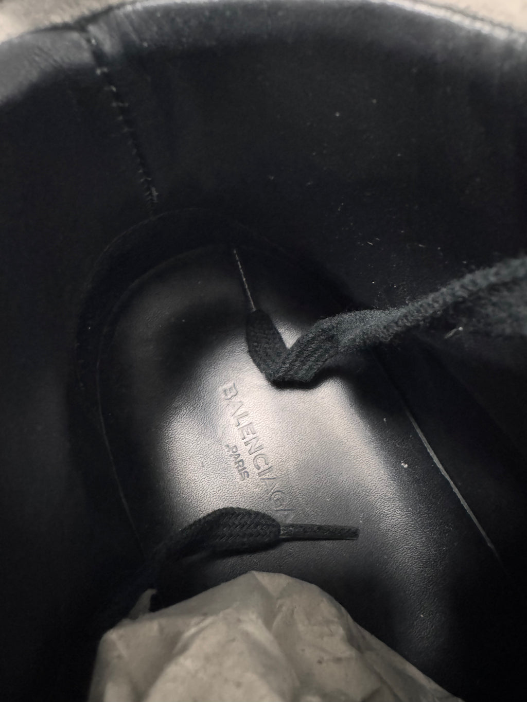 Balenciaga Arena High Grey Suede Leather Sneakers