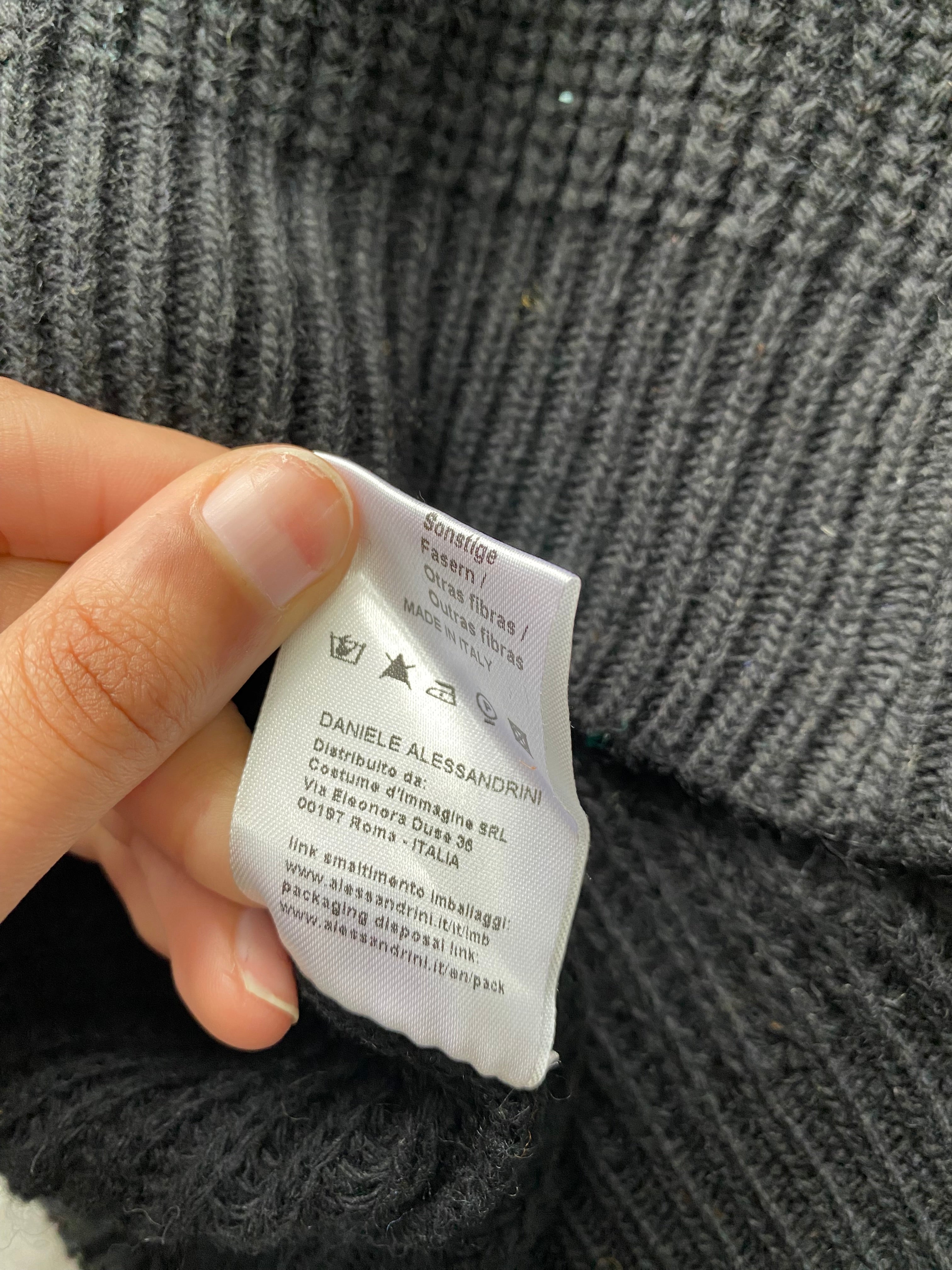 Daniele Alessandrini Destroyed Sleeveless Black Sweater