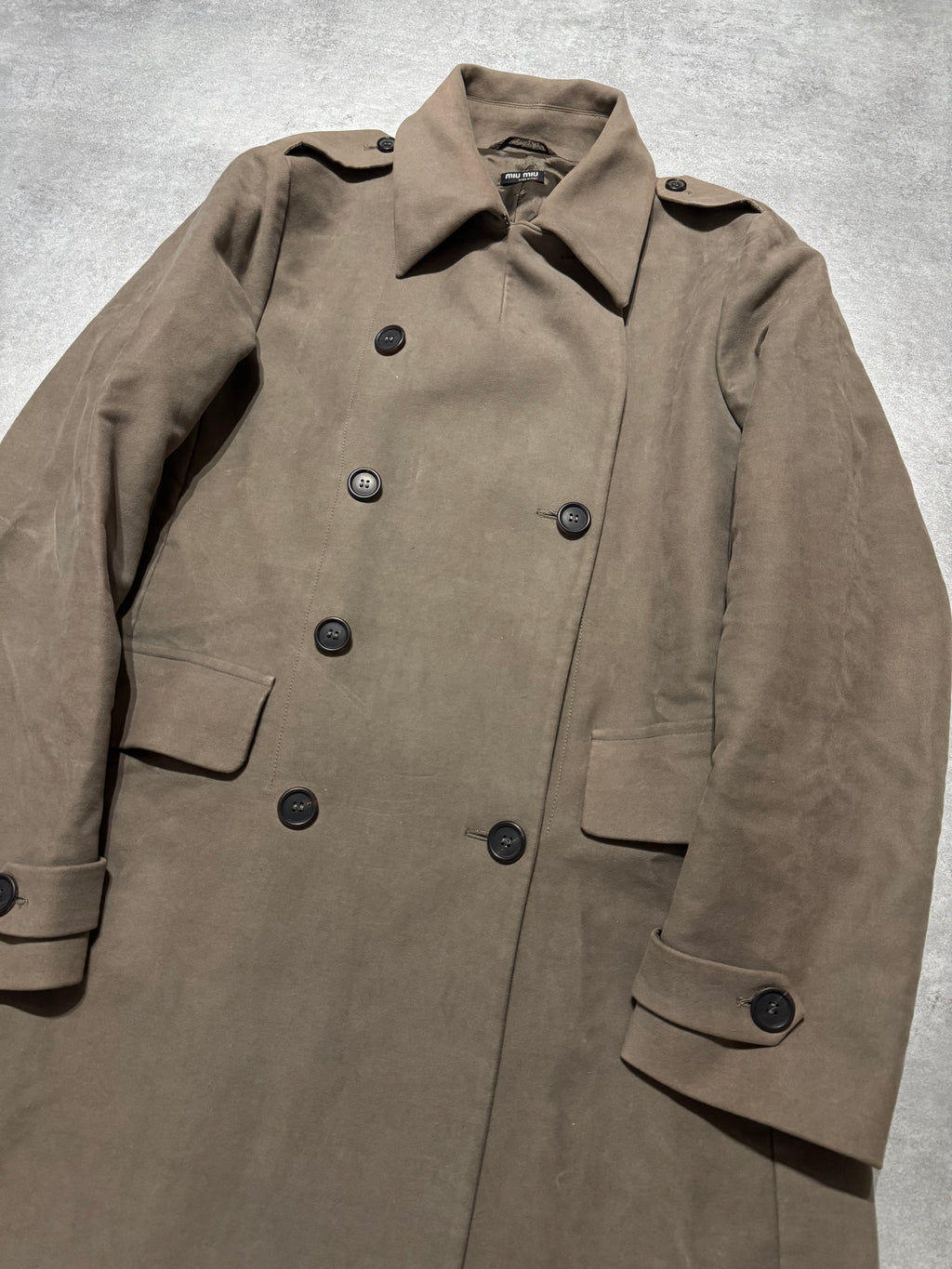 AW2006 Miu Miu Beige Buttoned Trench Coat