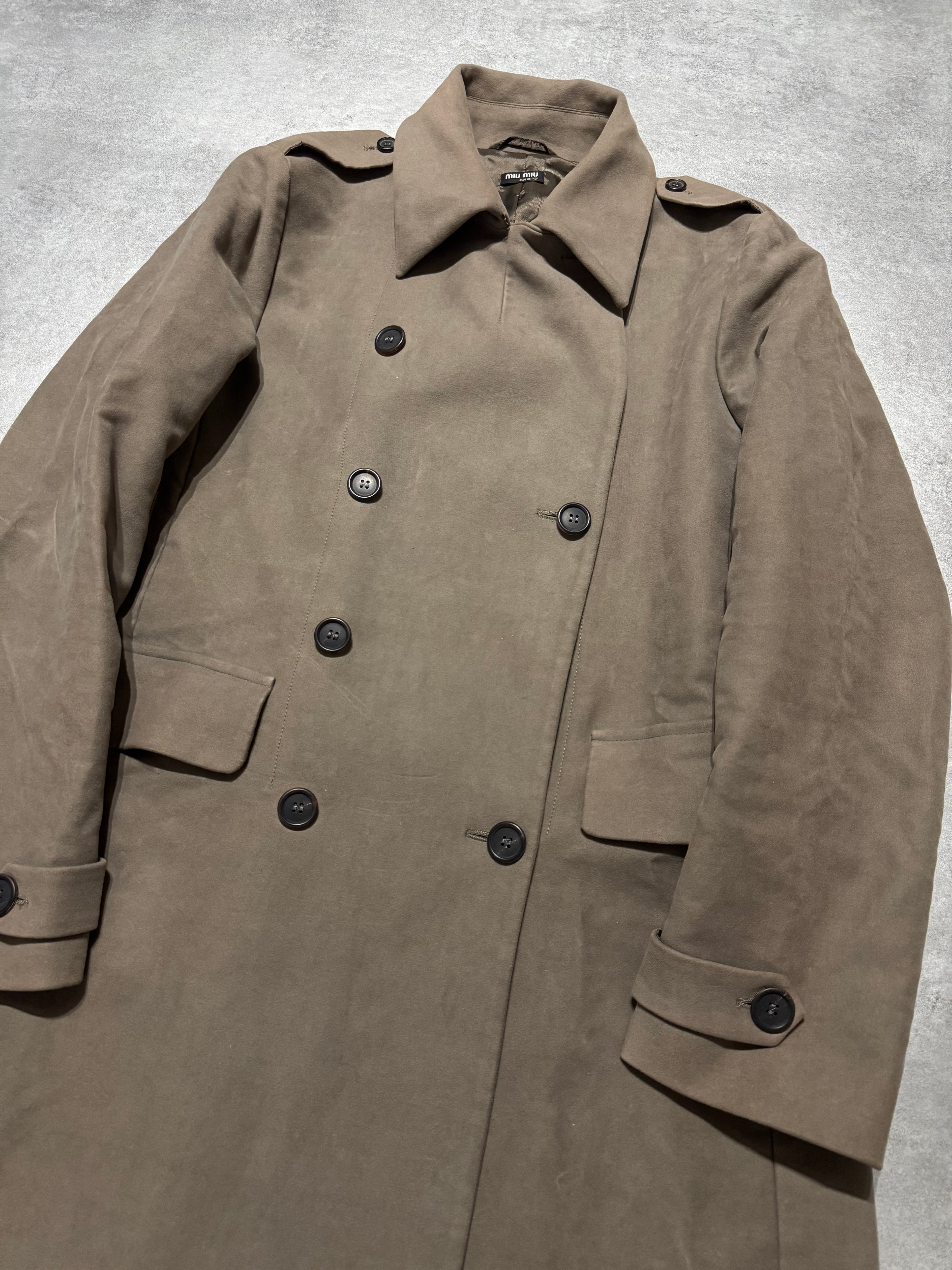 AW2006 Miu Miu Beige Buttoned Trench Coat
