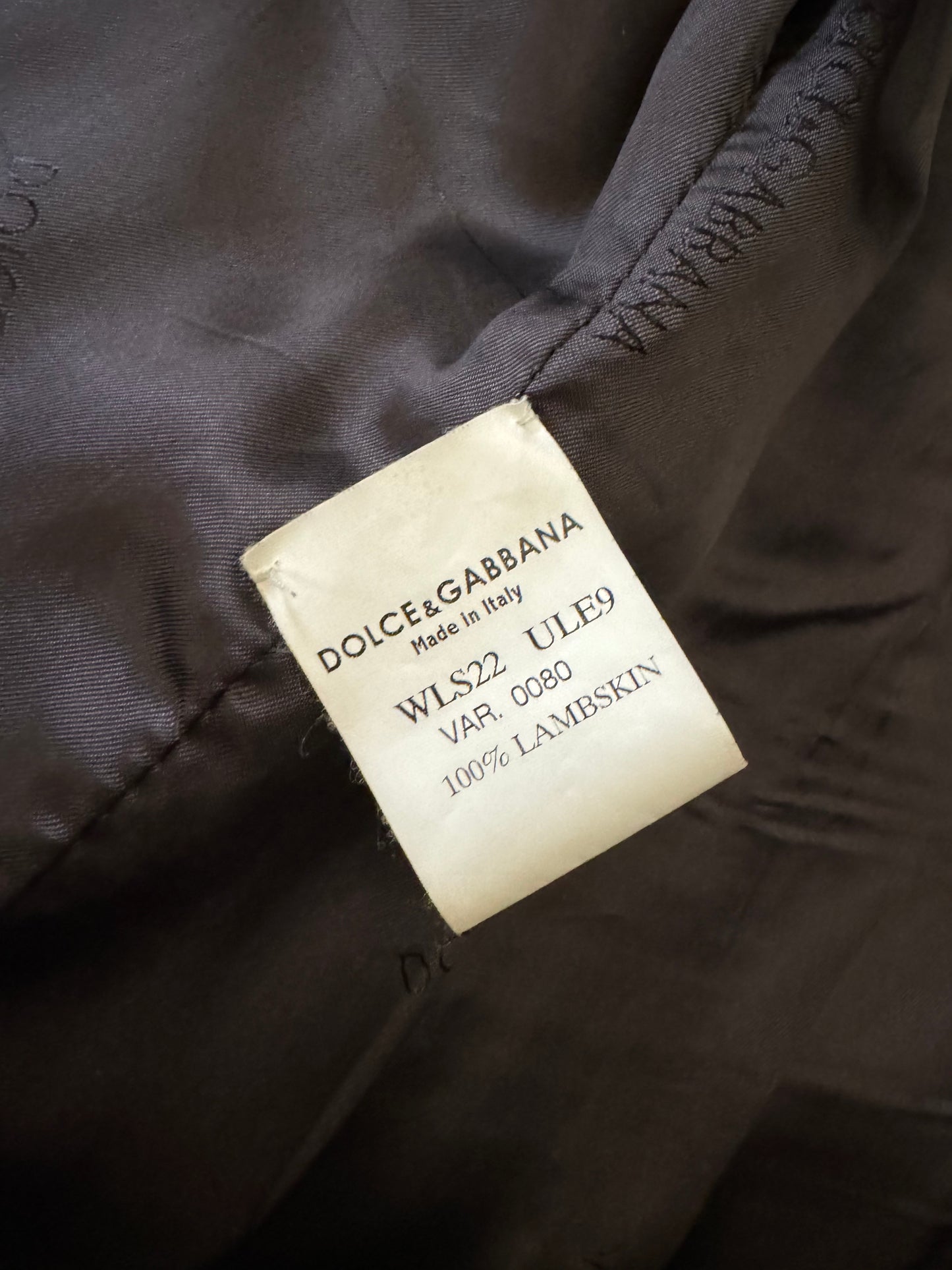 AW04 Dolce & Gabbana Utility Detachable Leather Bomber Jacket (M)