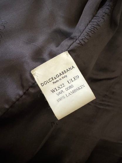 AW04 Dolce & Gabbana Utility Detachable Leather Bomber Jacket (M)