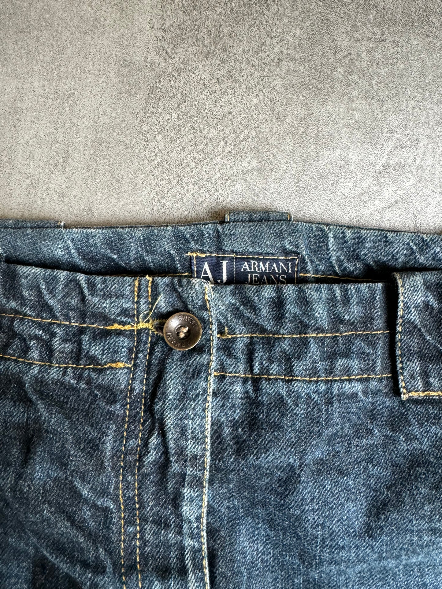 AW2005 Armani Avant-Gardist Blue Cargo Denim Jeans (S) - 9