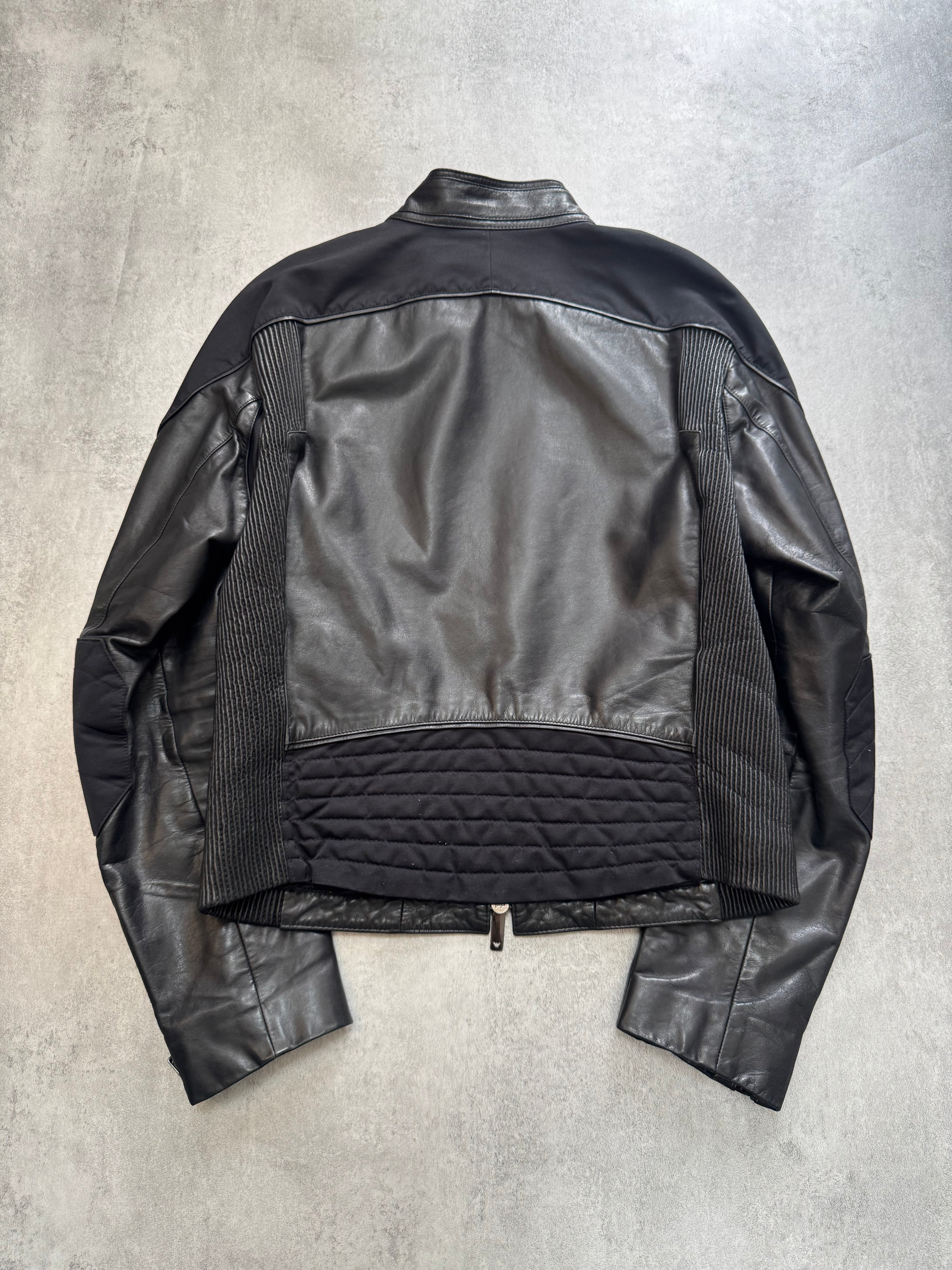 SS2005 Emporio Armani Technical Hybrid Leather Jacket