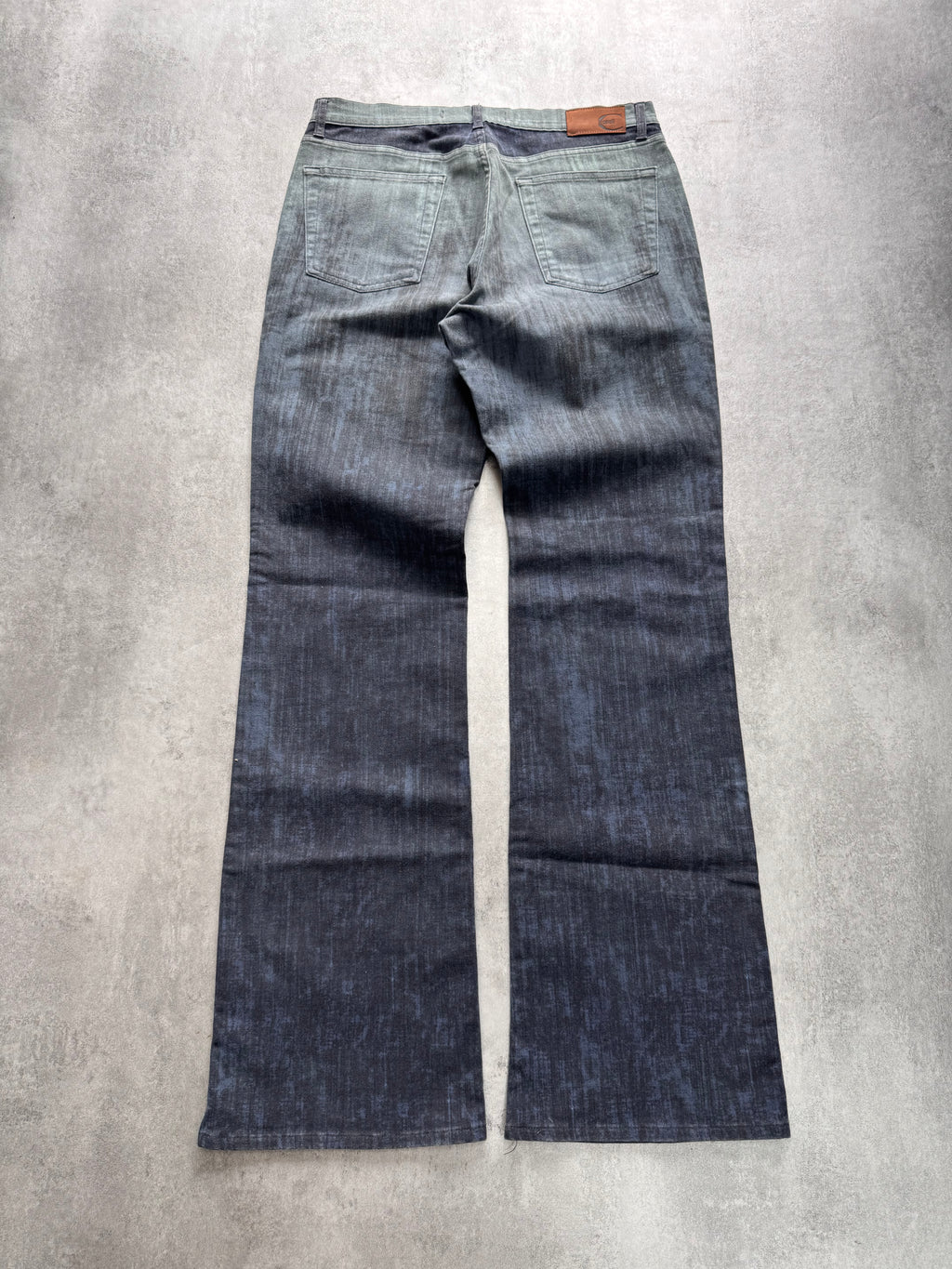 2000s Cavalli Elevation Disorder Blue Bootcut Pants