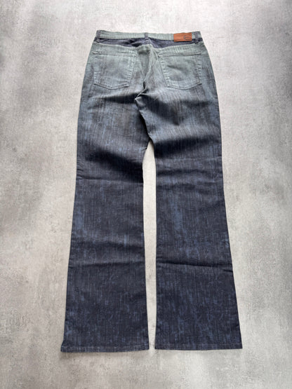 2000s Cavalli Elevation Disorder Blue Bootcut Pants (M/L)