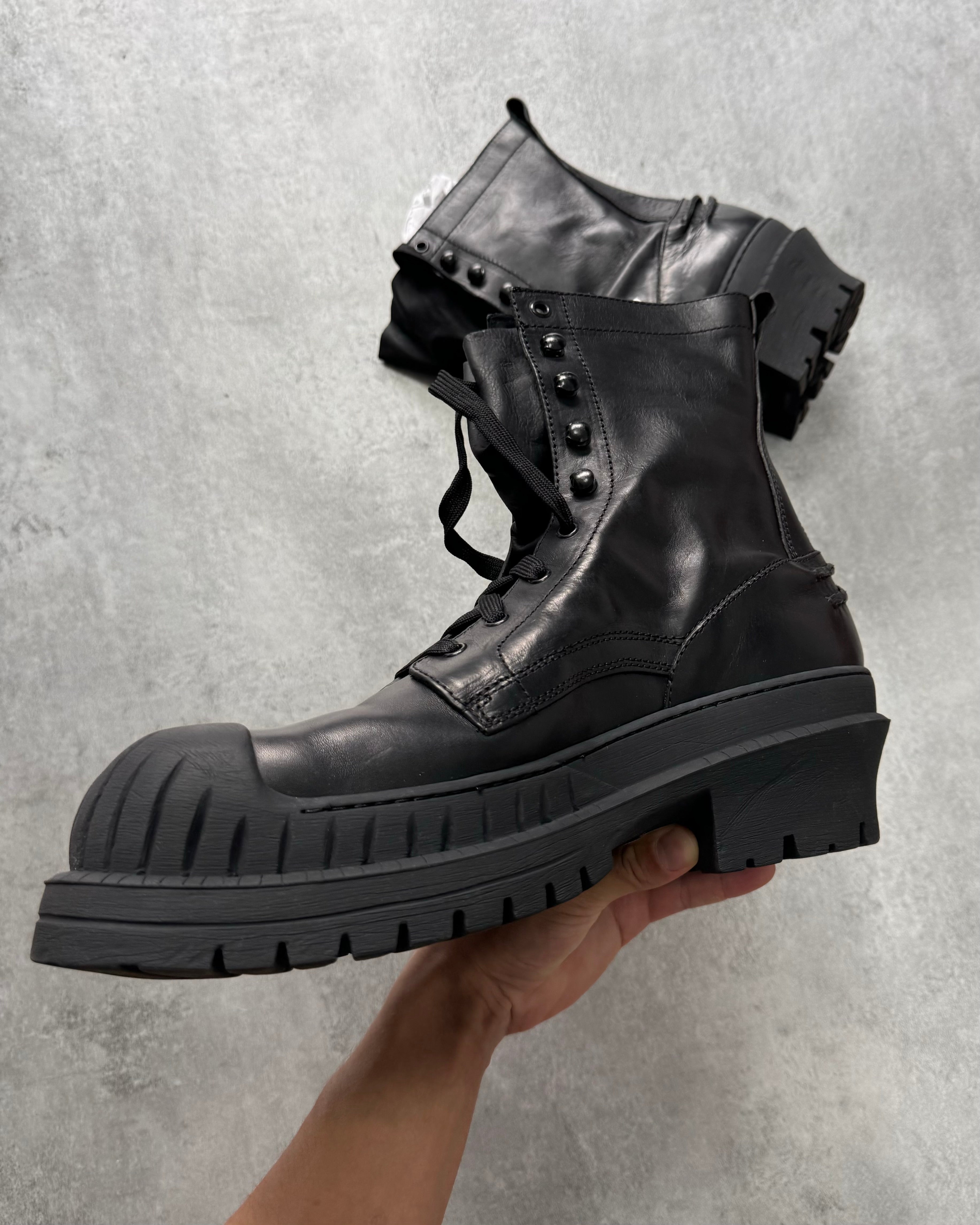 Acne Studios Trooper Black Ankle Boots