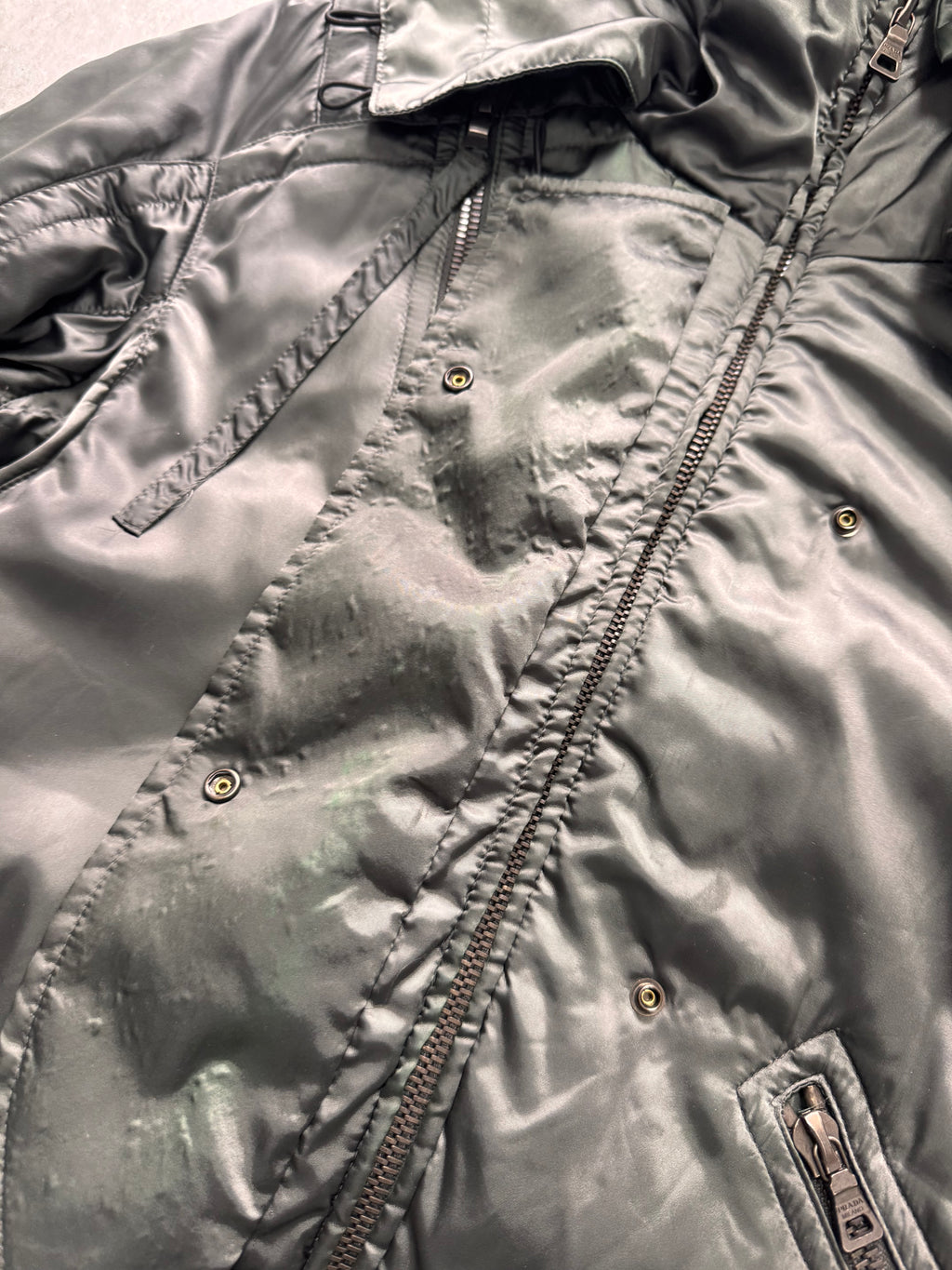 2000s Prada Ultimate Utility Ski Silver Jacket