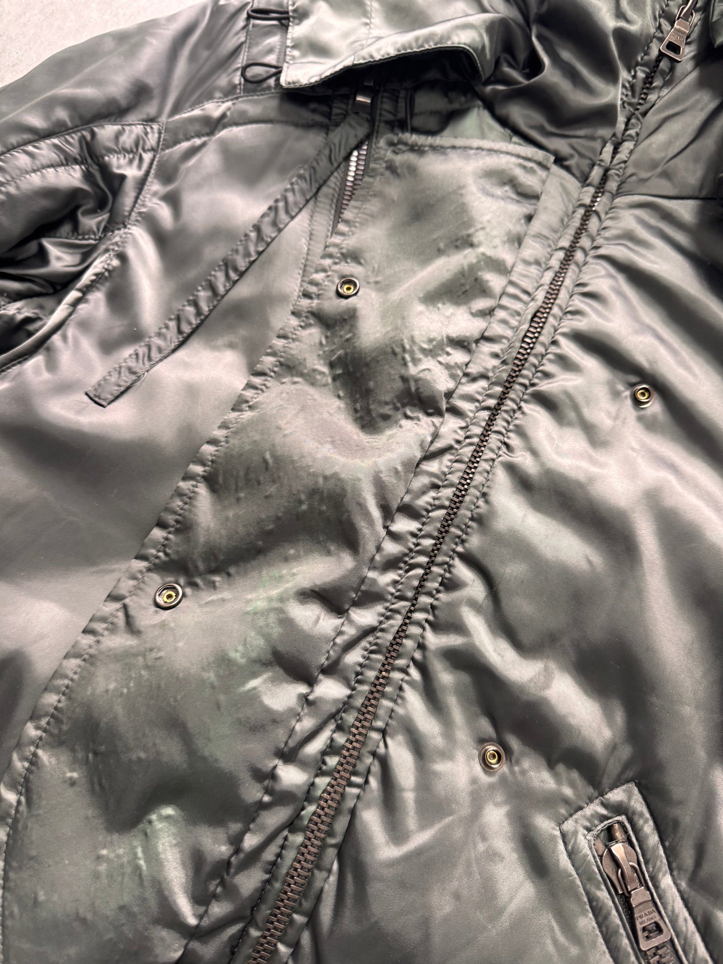 2000s Prada Ultimate Utility Ski Silver Jacket (XS)