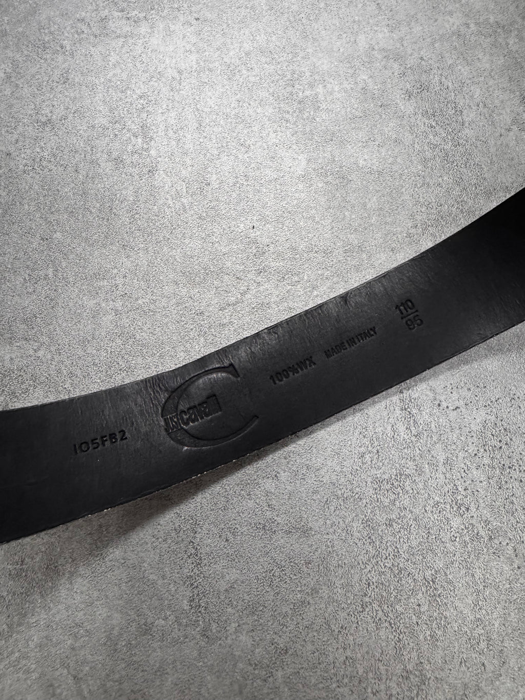 Cavalli White Pony Hair Leather Belt