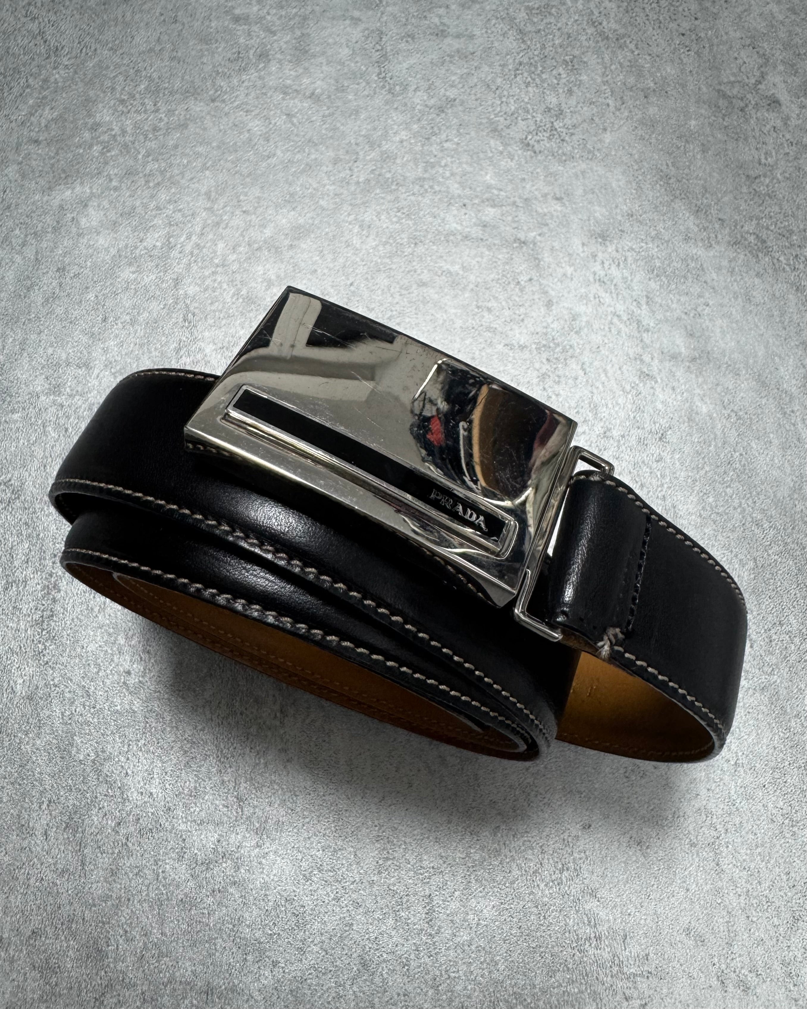 Prada Metal Buckle with Ferré Leather Belt