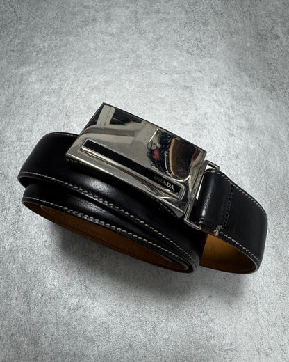 Prada Metal Buckle with Ferré Leather Belt (OS)