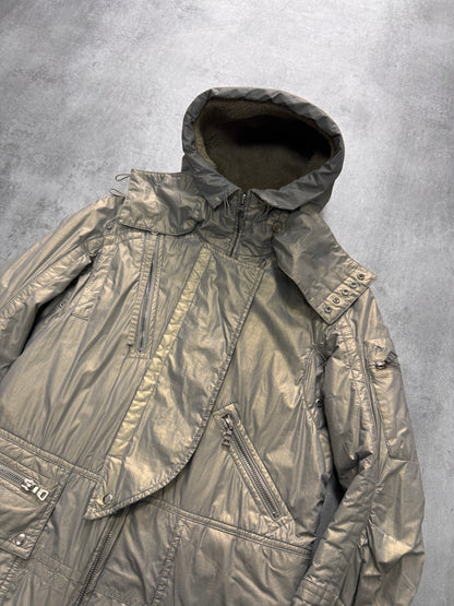 2000s Prada Ultimate Utility Ski Silver Jacket (XS/S)