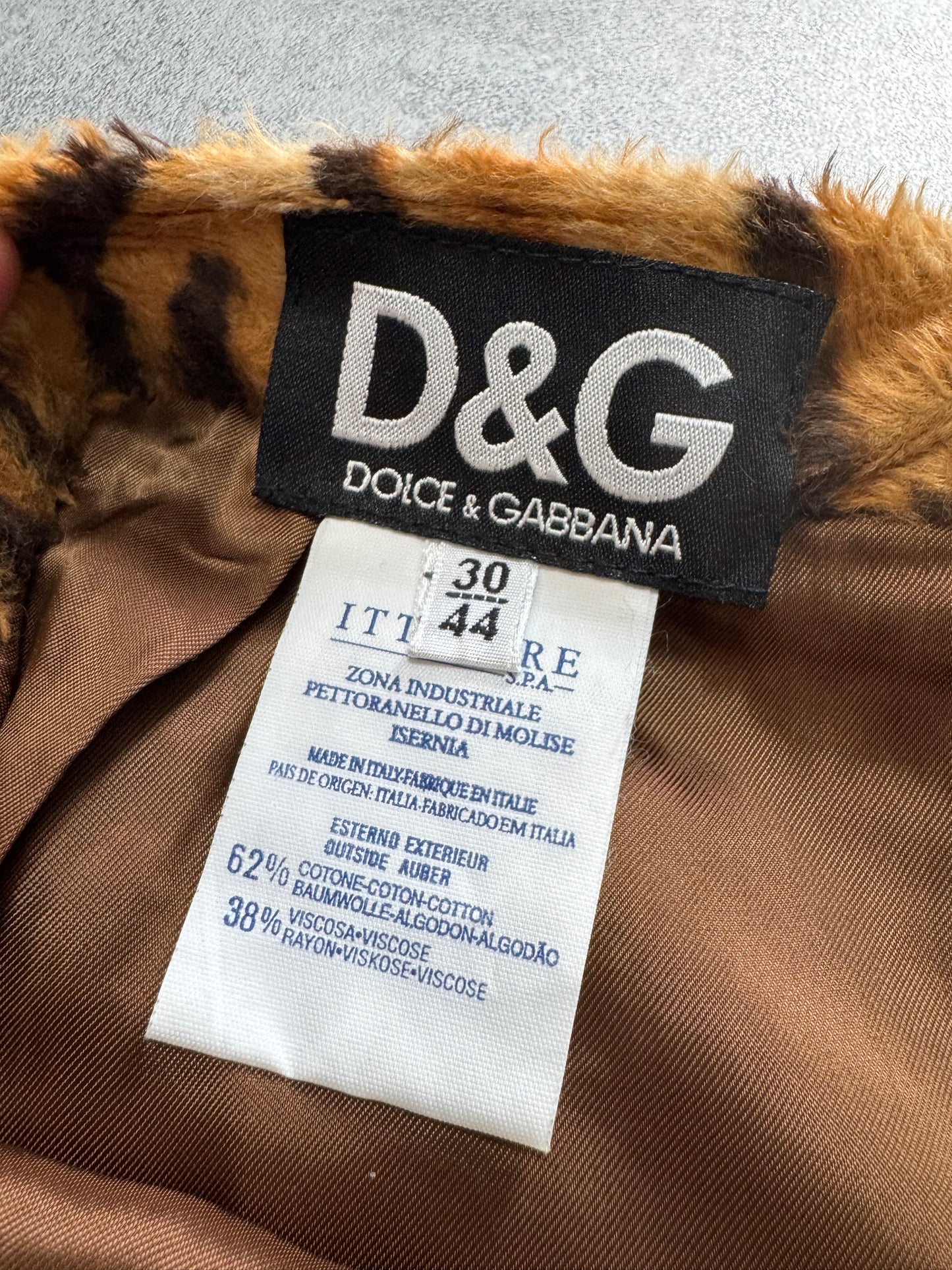 2000s Dolce & Gabbana Tiger Faux Fur Skirt (S)