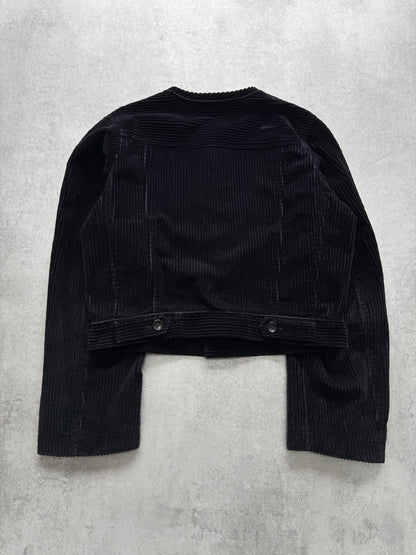 AW1993 Comme Des Garçons Tricot Velvet Cropped Jacket (XS/XXS)
