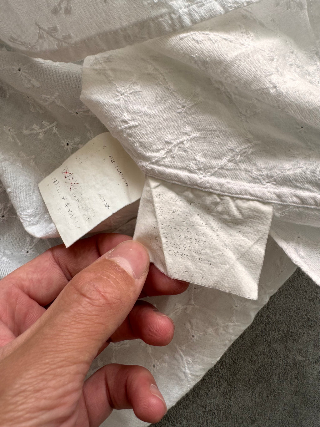 SS2000 Comme Des Garçons Homme Plus Floral White Shirt