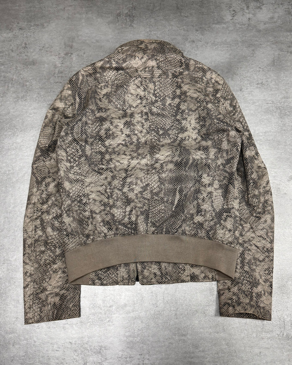 SS2011 Emporio Armani 2-Zip Snake Printed Jacket