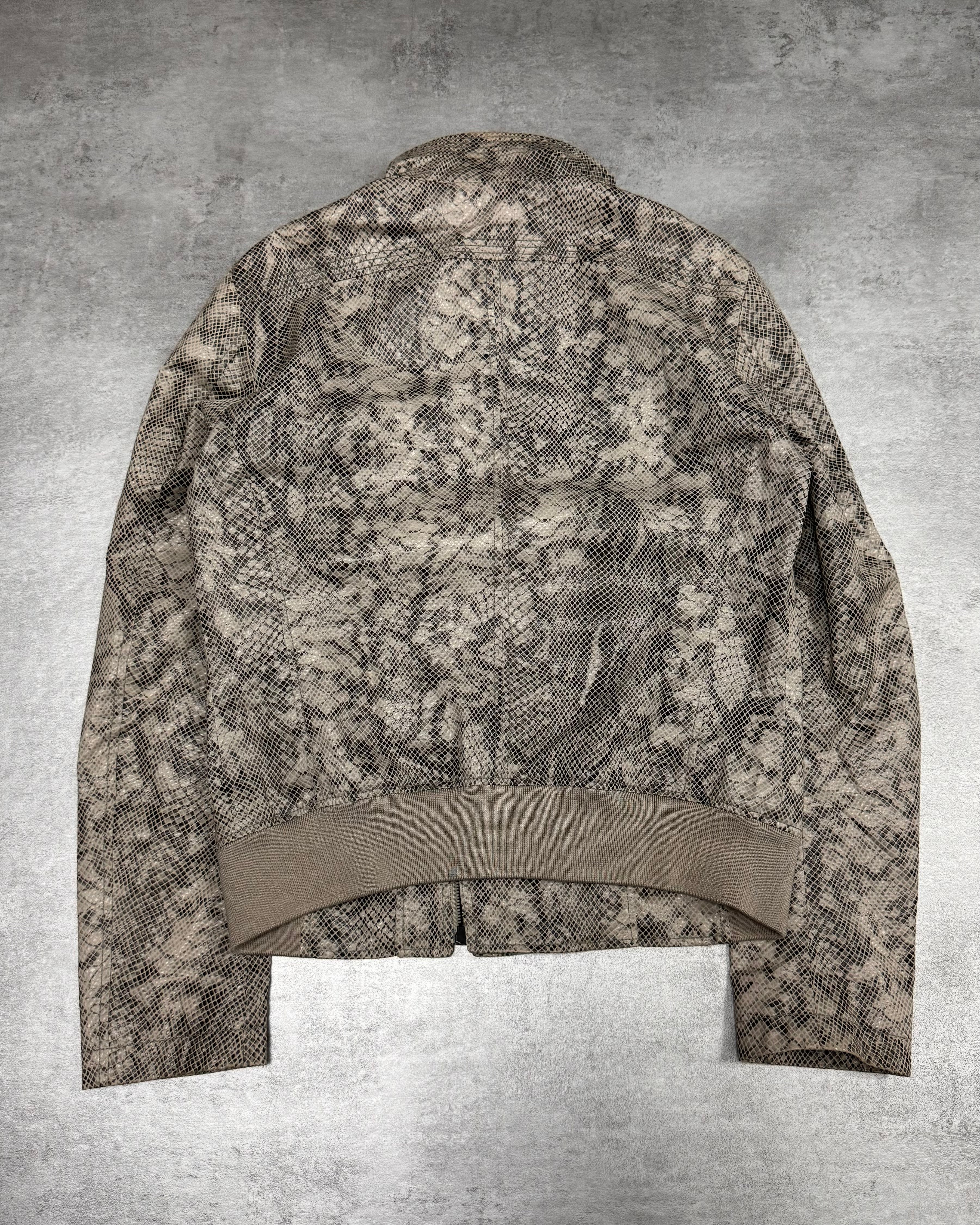 SS2011 Emporio Armani 2-Zip Snake Printed Jacket