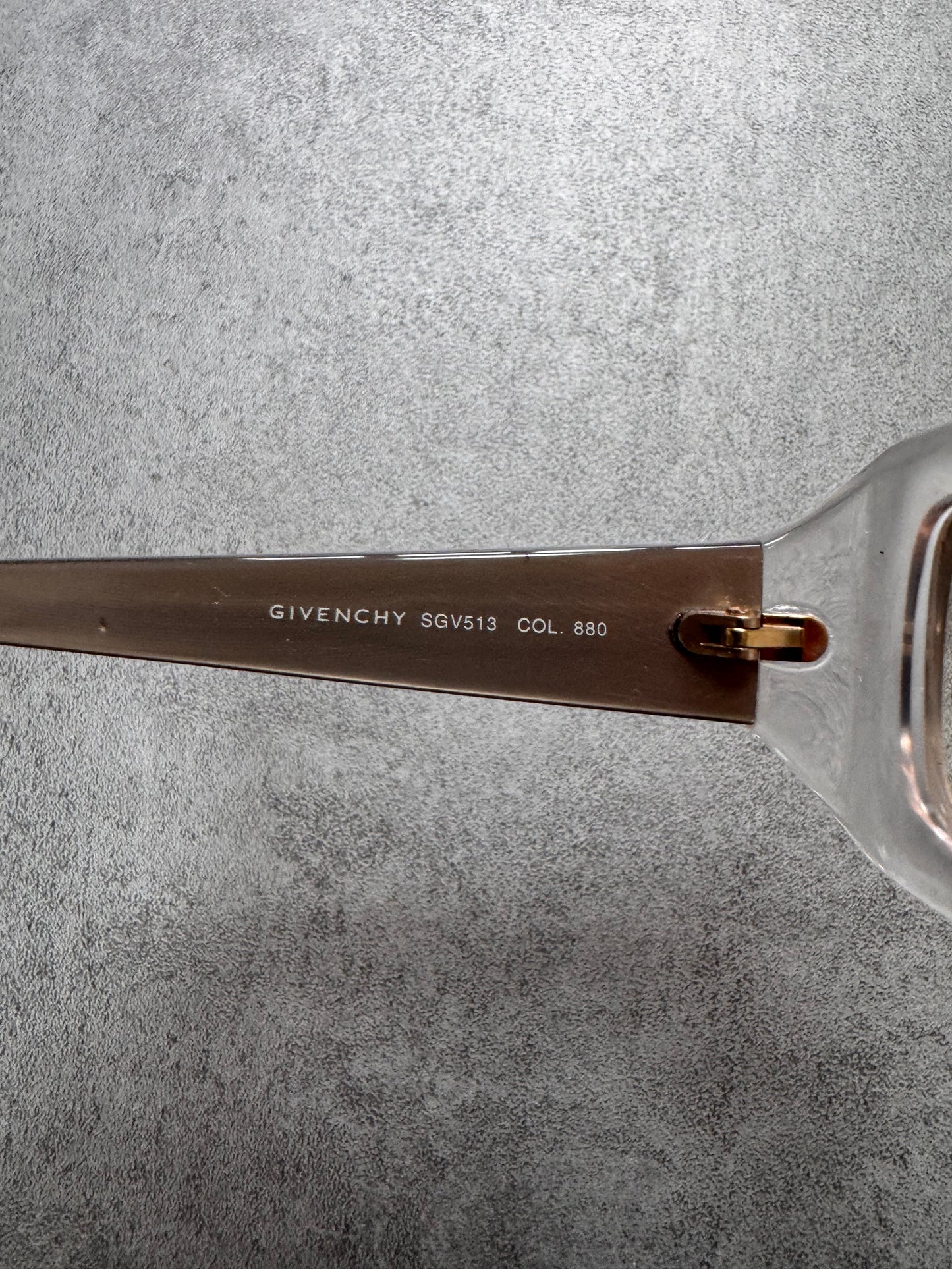 2000s Givenchy Transparent Rectangle Sunglasses (OS)