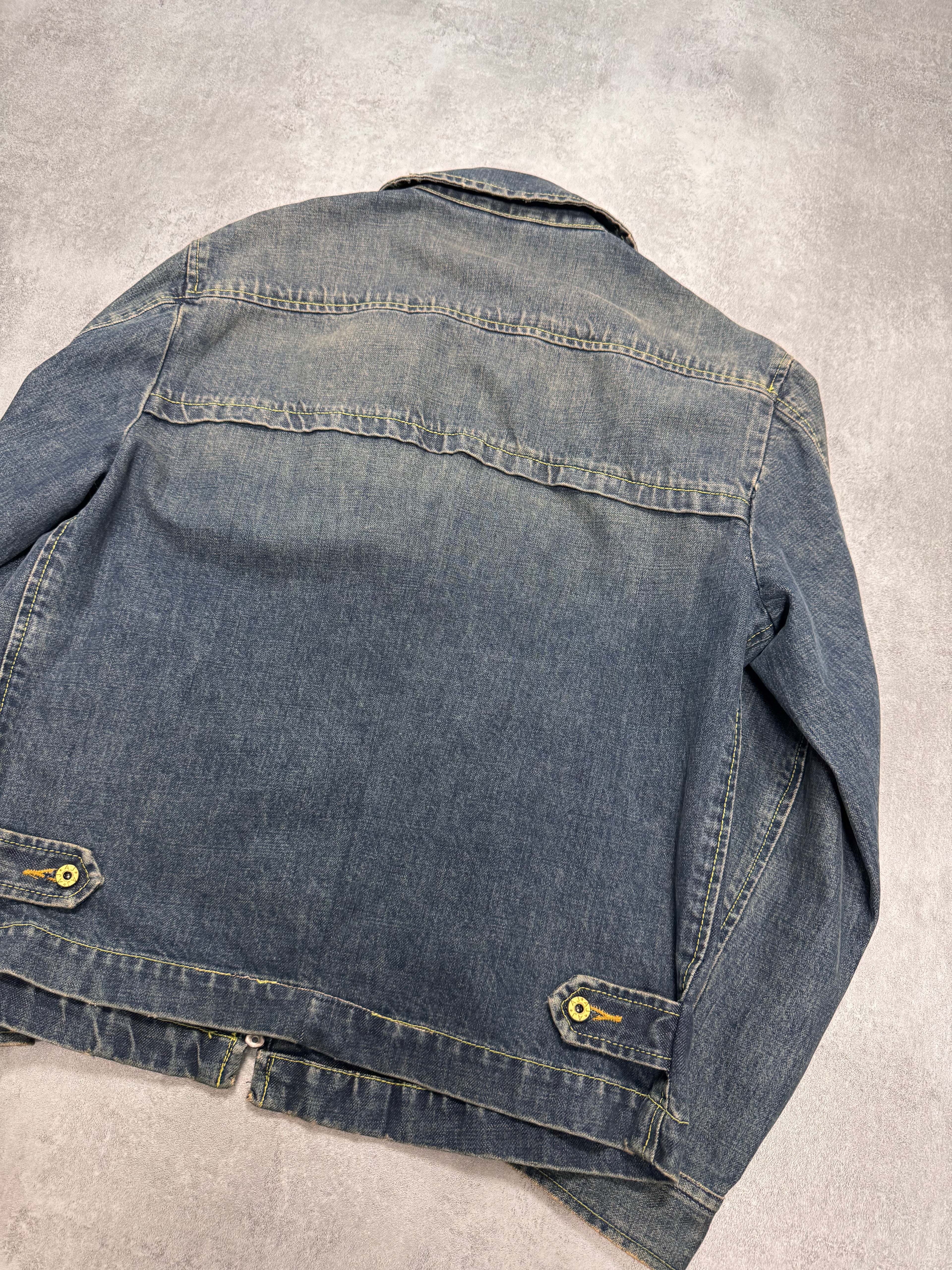 2000s Armani Structured Blue Denim Jacket