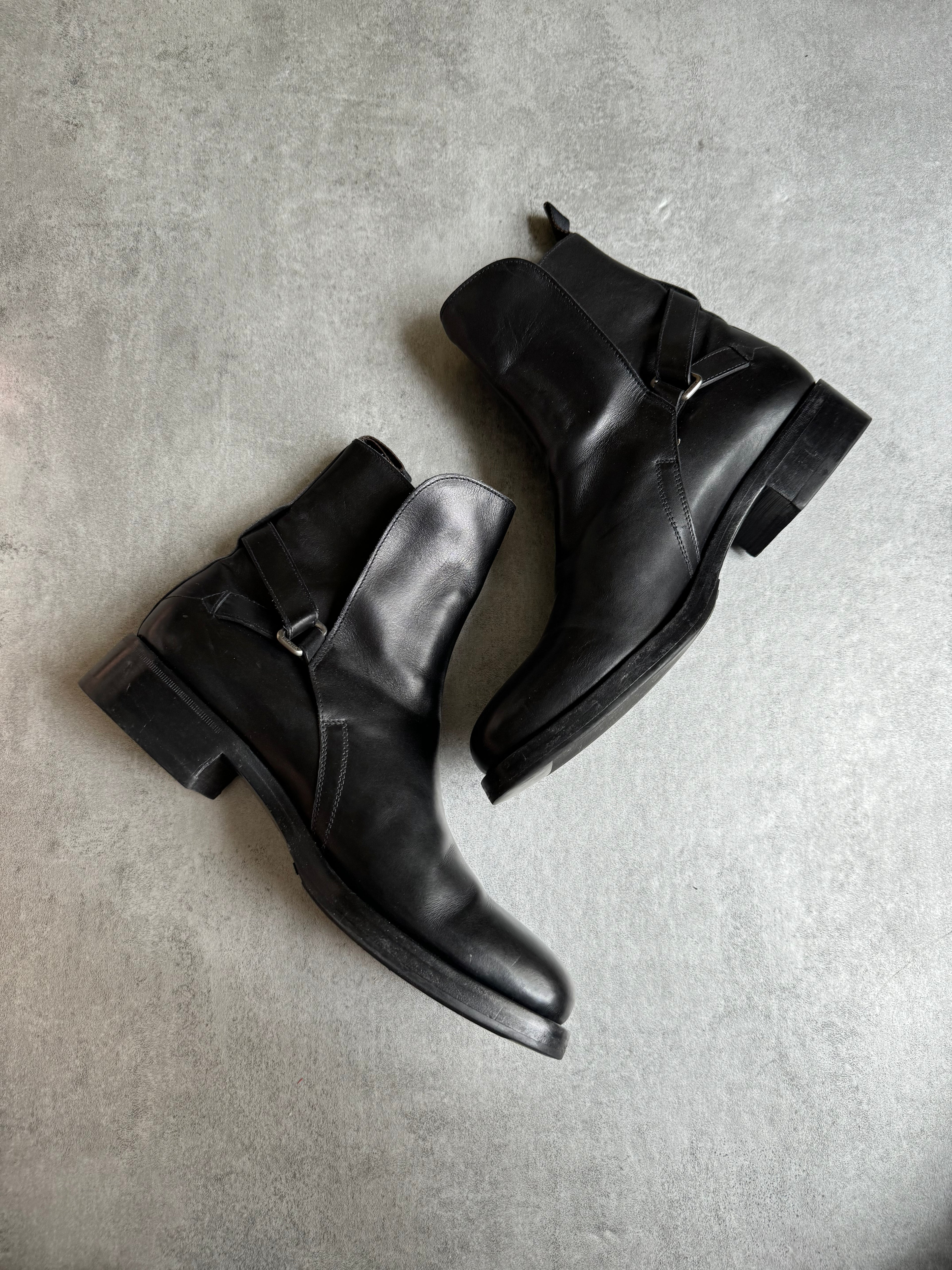 AW2015 Prada Black Leather Boots (40,5) - 3